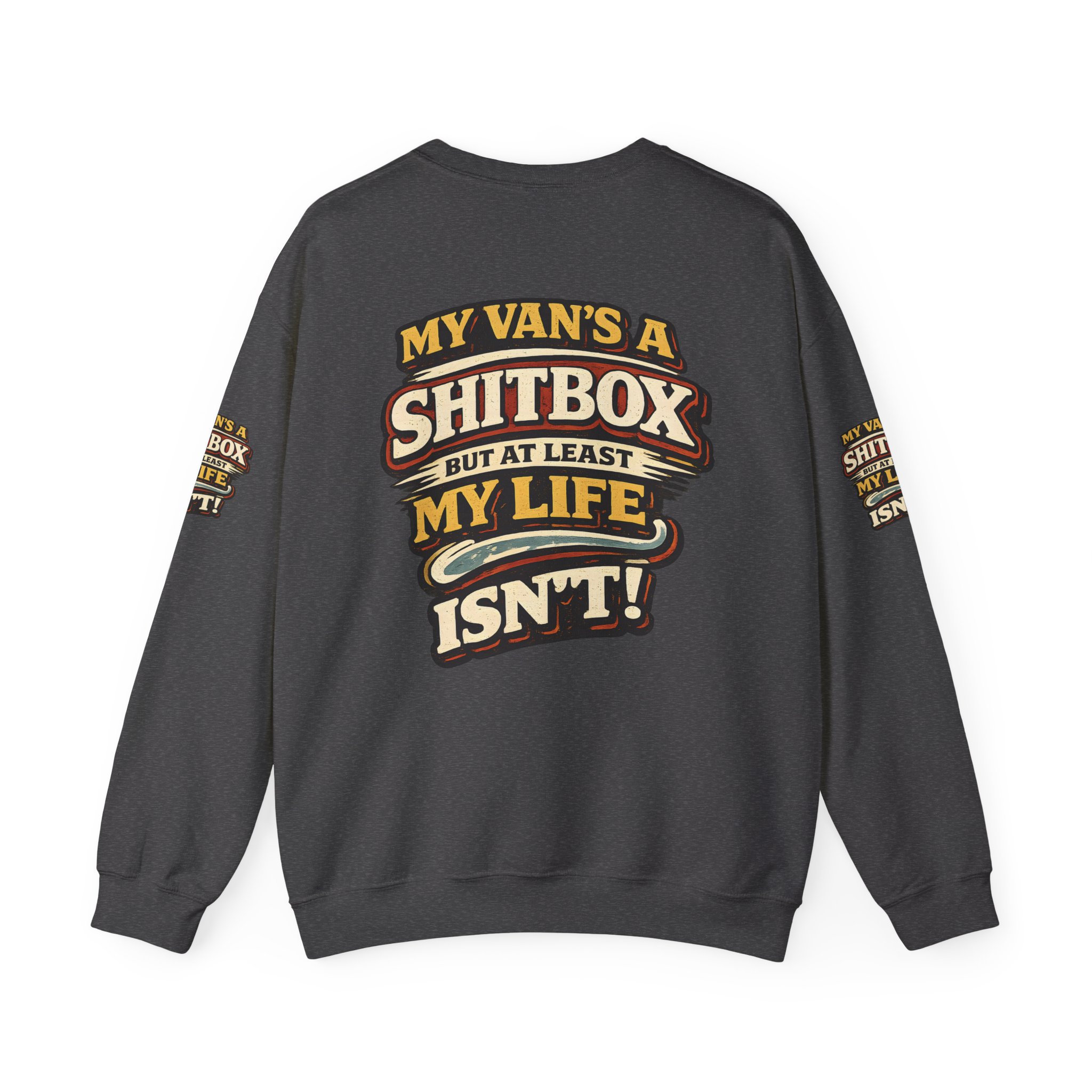 10994951022426620320_2048.jpeg Unisex Heavy Blend™ Crewneck Sweatshirt — "My Van`s A Shitbox" Design F**K-Line