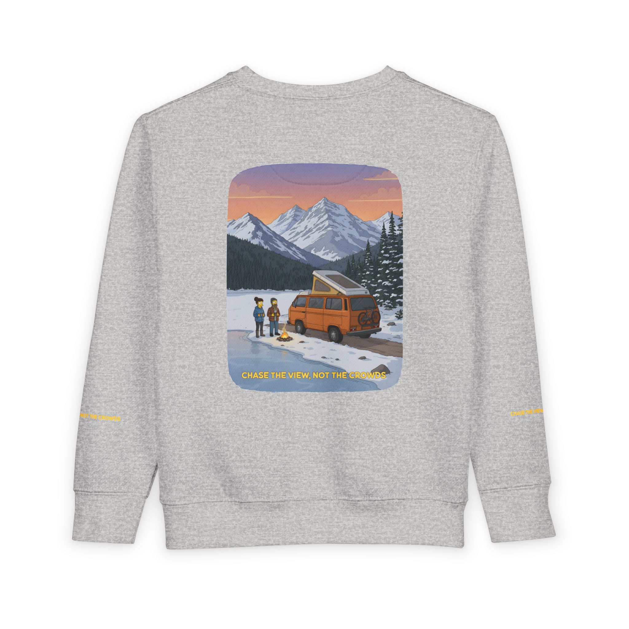 Toddler Sweatshirt - "Chase The Views-Not The Crowds" (Design Sitcom-Line)