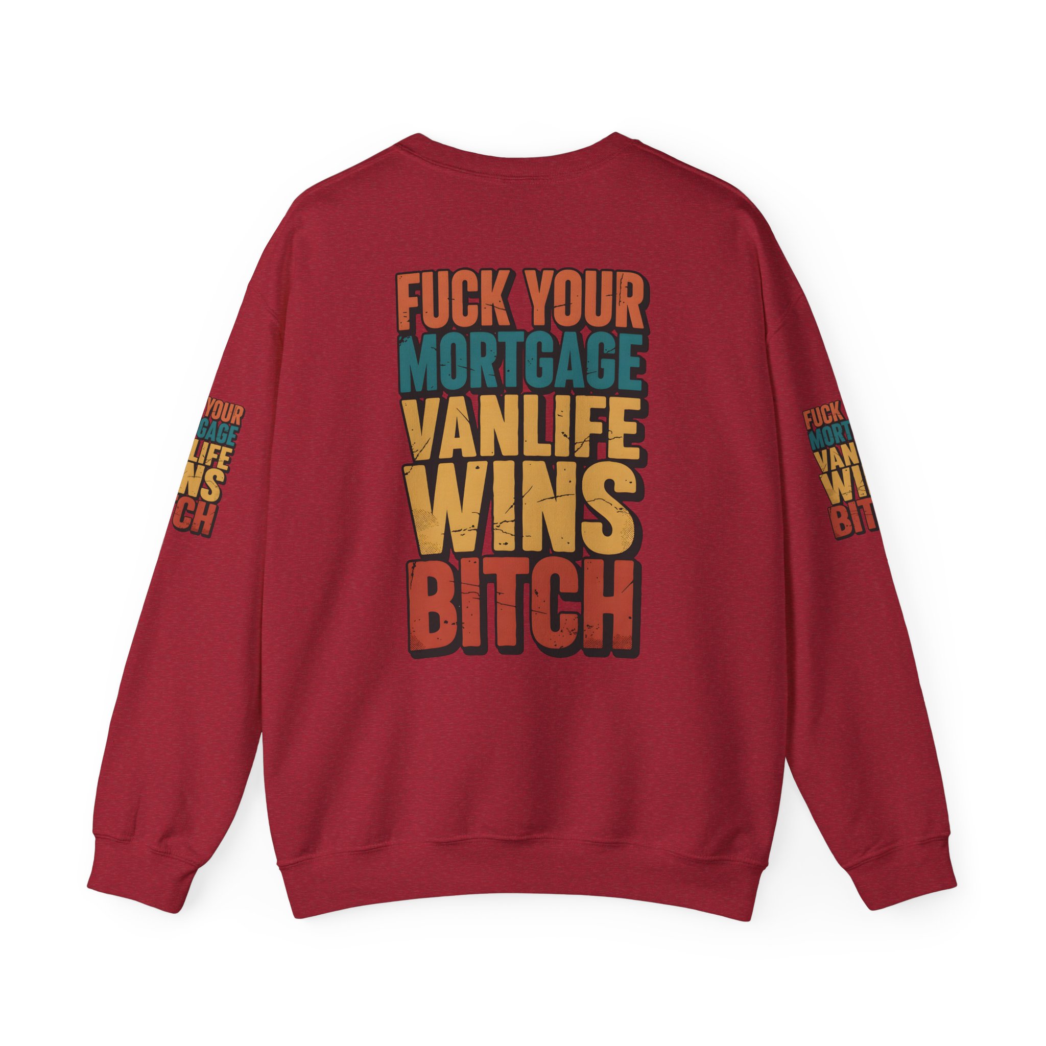 Unisex Heavy Blend™ Crewneck Sweatshirt — "Fuck Your Mortgage" Design F**K-Line