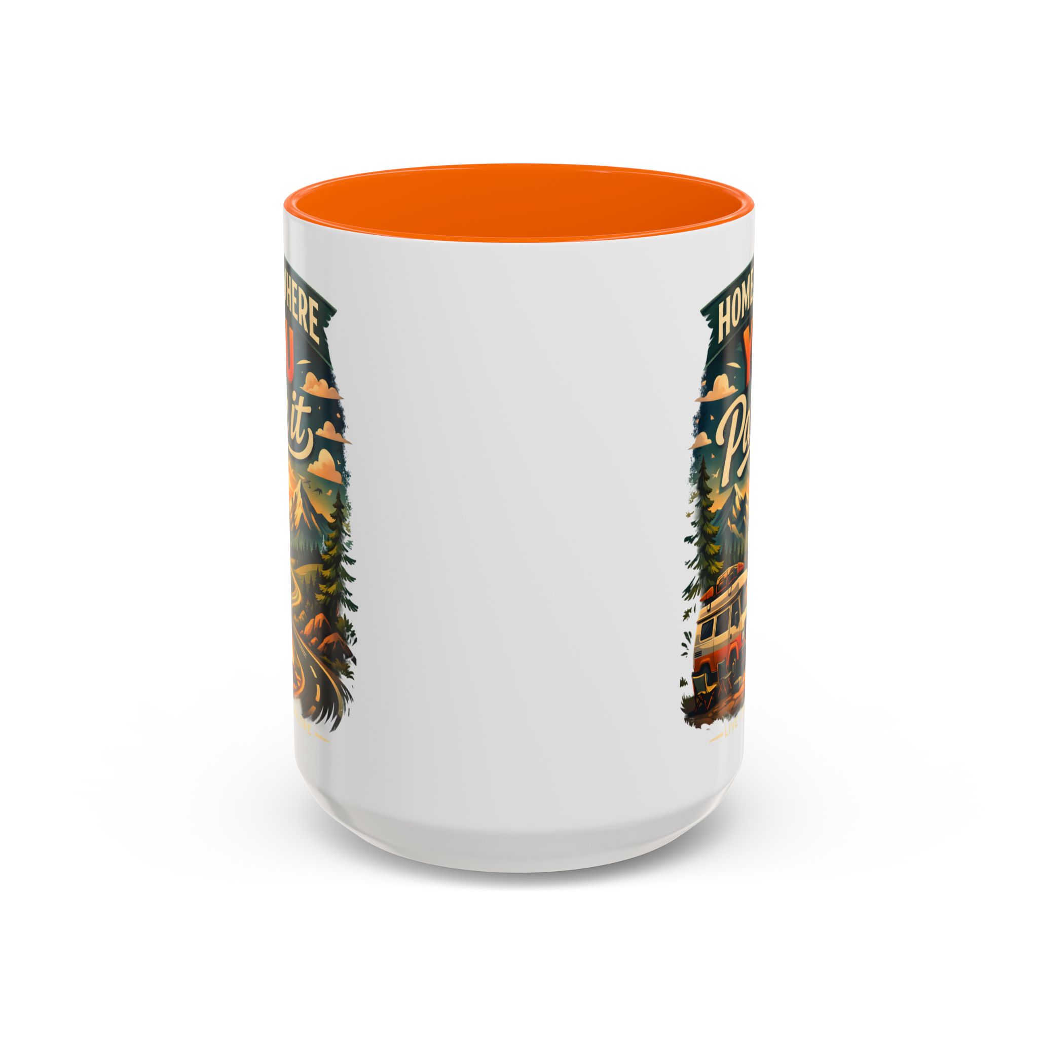 1101485937075006545_2048.jpeg Accent Coffee Mug (11, 15oz) — "Home Is Where You Park It" Design Scenic-Line