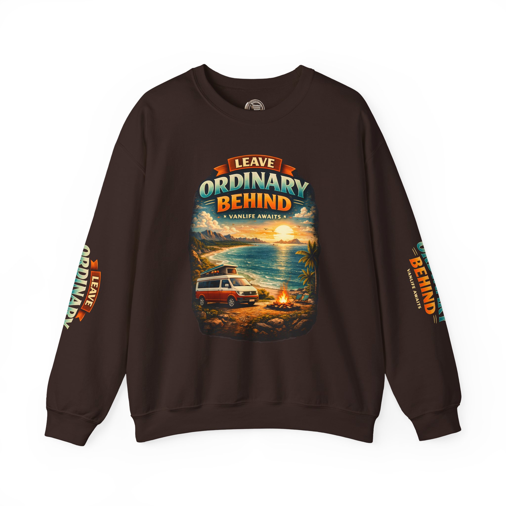 Unisex Heavy Blend™ Crewneck Sweatshirt — "Leave Ordinary Behind" Design Scenic-Line