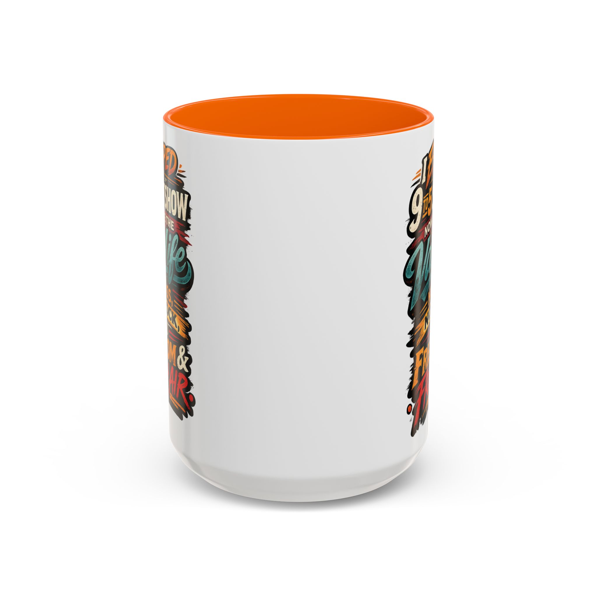 11021893501973619729_2048.jpeg Accent Coffee Mug (11, 15oz) — "I Escaped The 9 To 5" Design F**K-Line