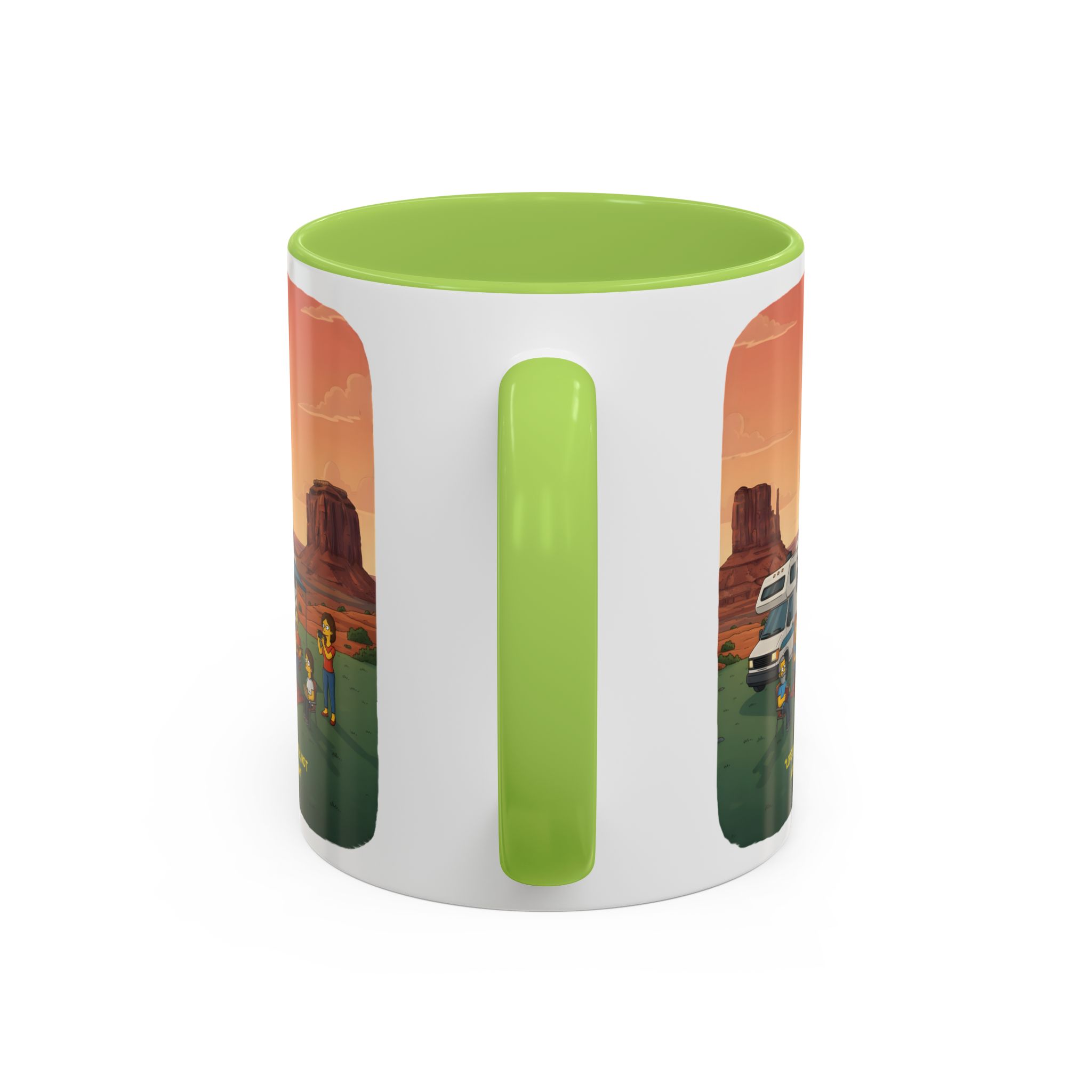 Accent Coffee Mug (11, 15oz) — "Life Is A Journey-Not A Destination" Design Sitcom-Line