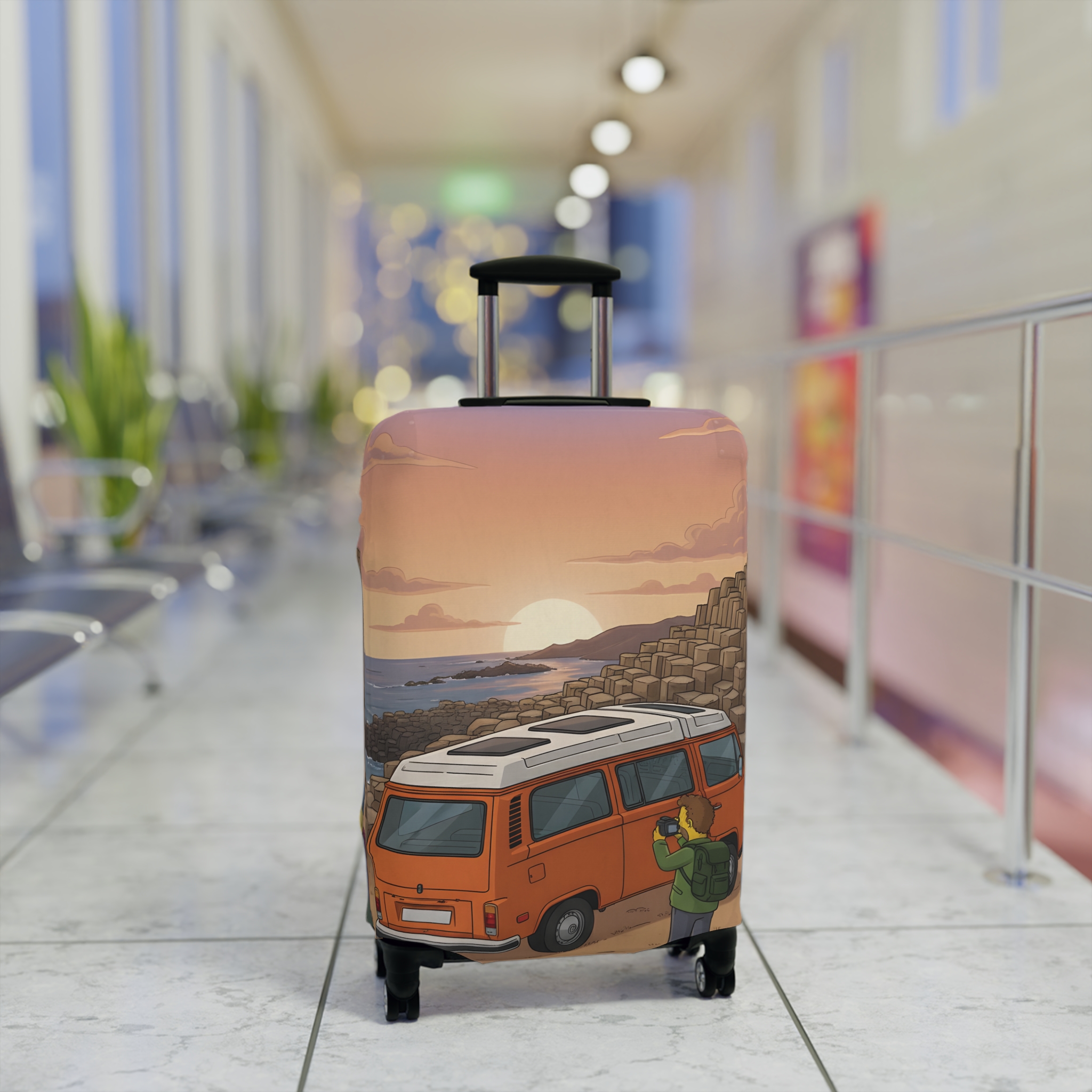 11026710400558572001_2048.jpeg Luggage Cover — Adventure Camper Sketch Travel Suitcase(Design Sitcom-Line)