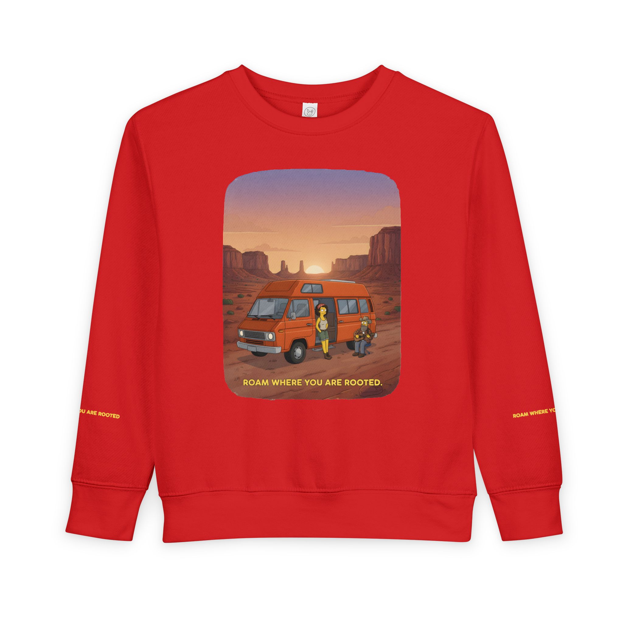 Toddler Sweatshirt - "Roam Where You Are Rooted" (Design Sitcom-Line)