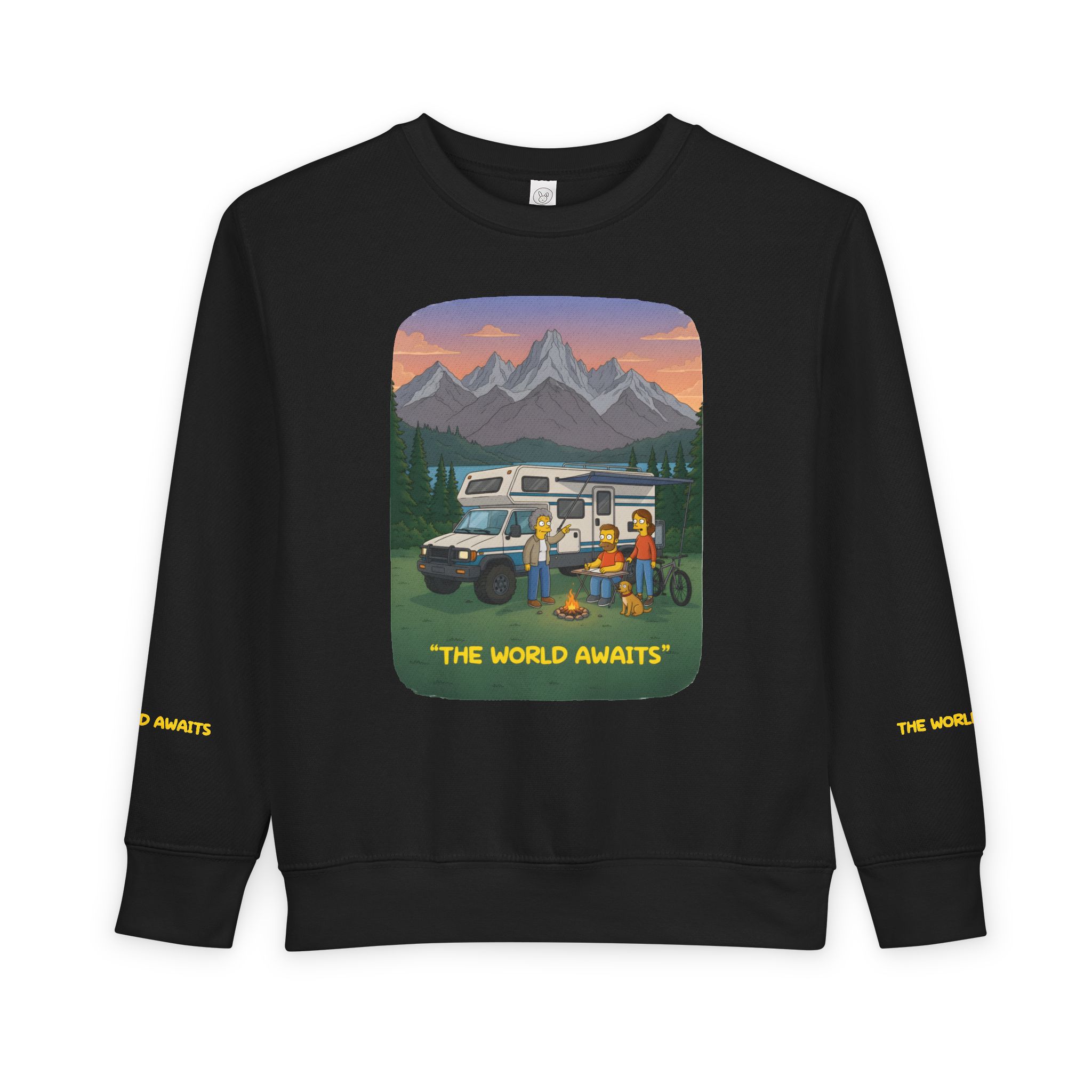 Toddler Sweatshirt - "The World Awaits" (Design Sitcom-Line)