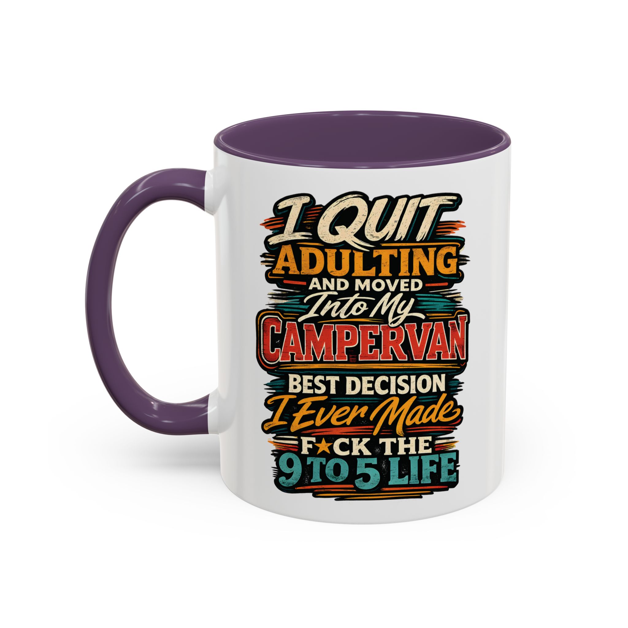 11040516565995800629_2048.jpeg Accent Coffee Mug (11, 15oz) — "I Quit Adulting" Design F**K-Line