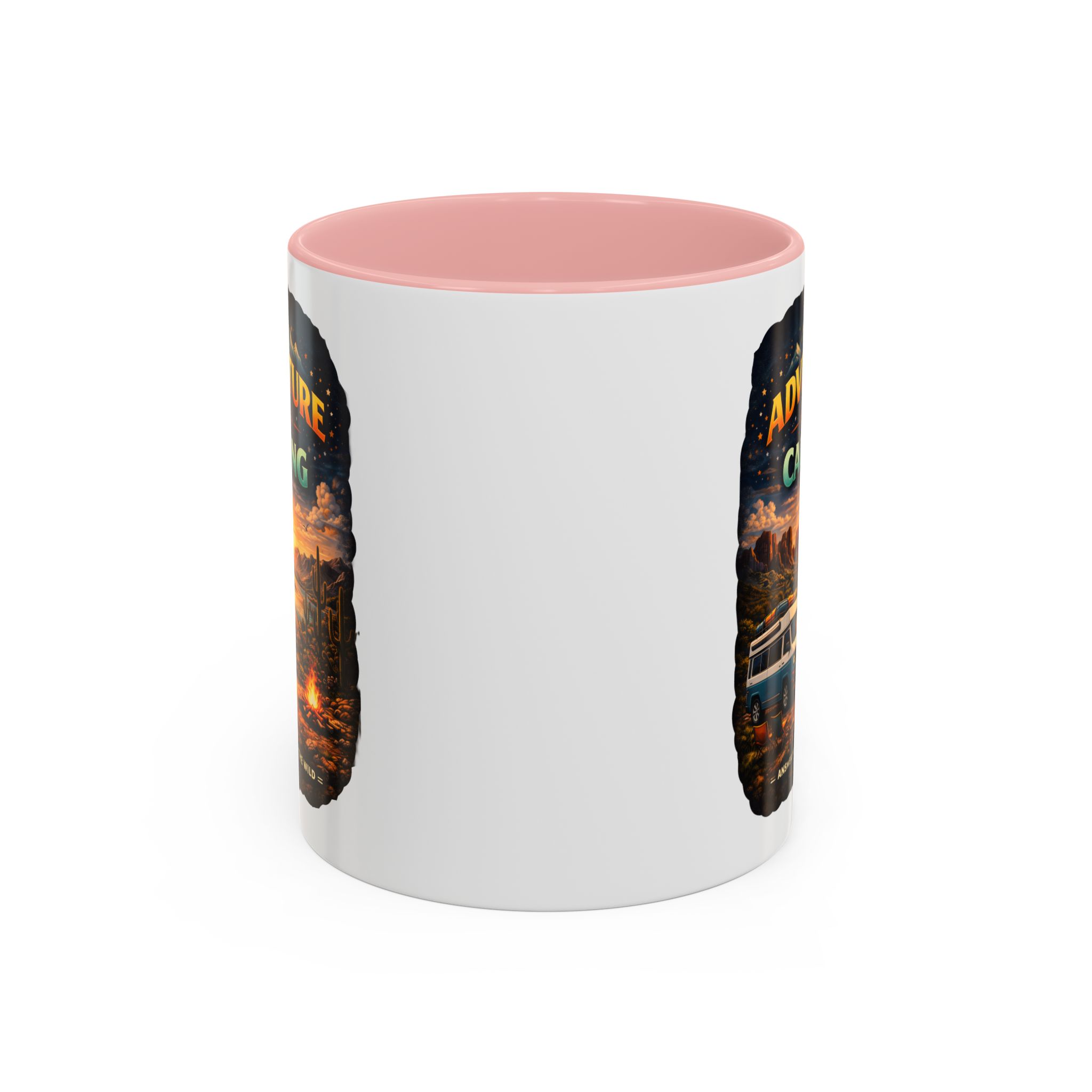 Accent Coffee Mug (11, 15oz) — "Adventure Is Calling" Design Scenic-Line