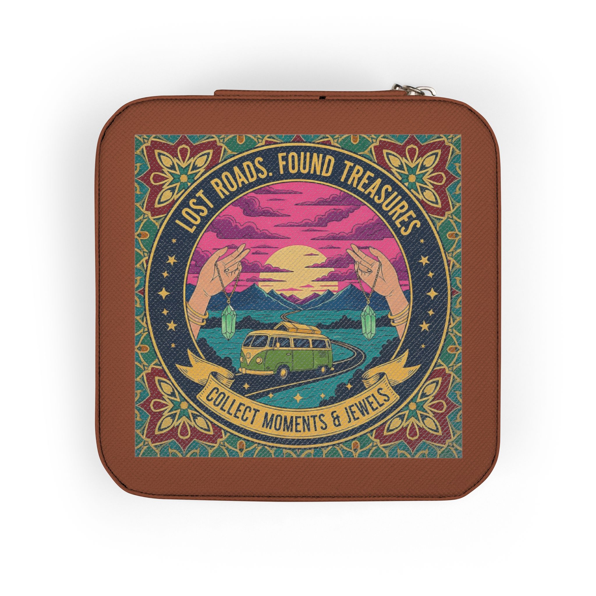 Jewelry Travel Case — Retro Camper Sunset Design