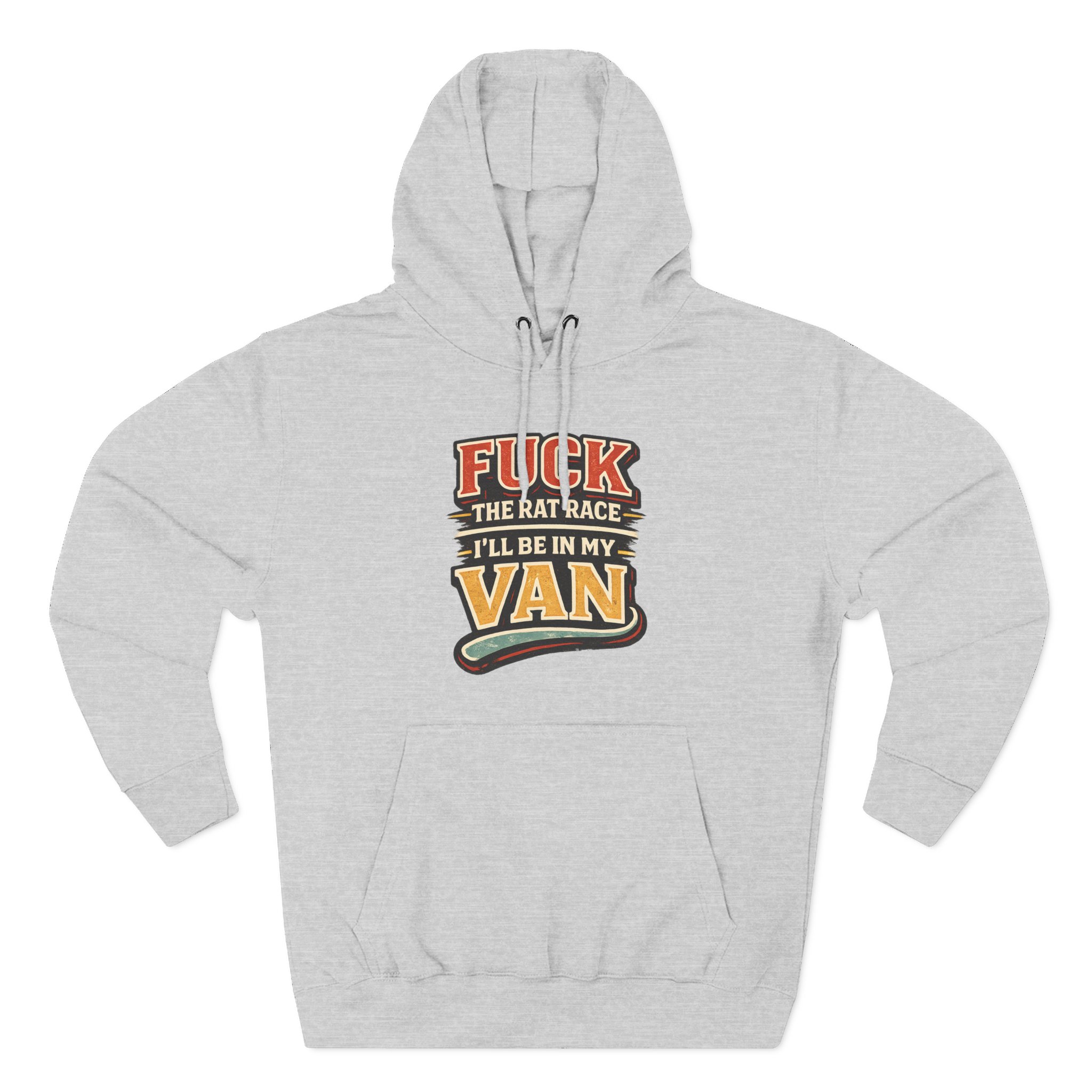 Three-Panel Fleece Hoodie - "Fuck The Rat Race" Design F**K-Line