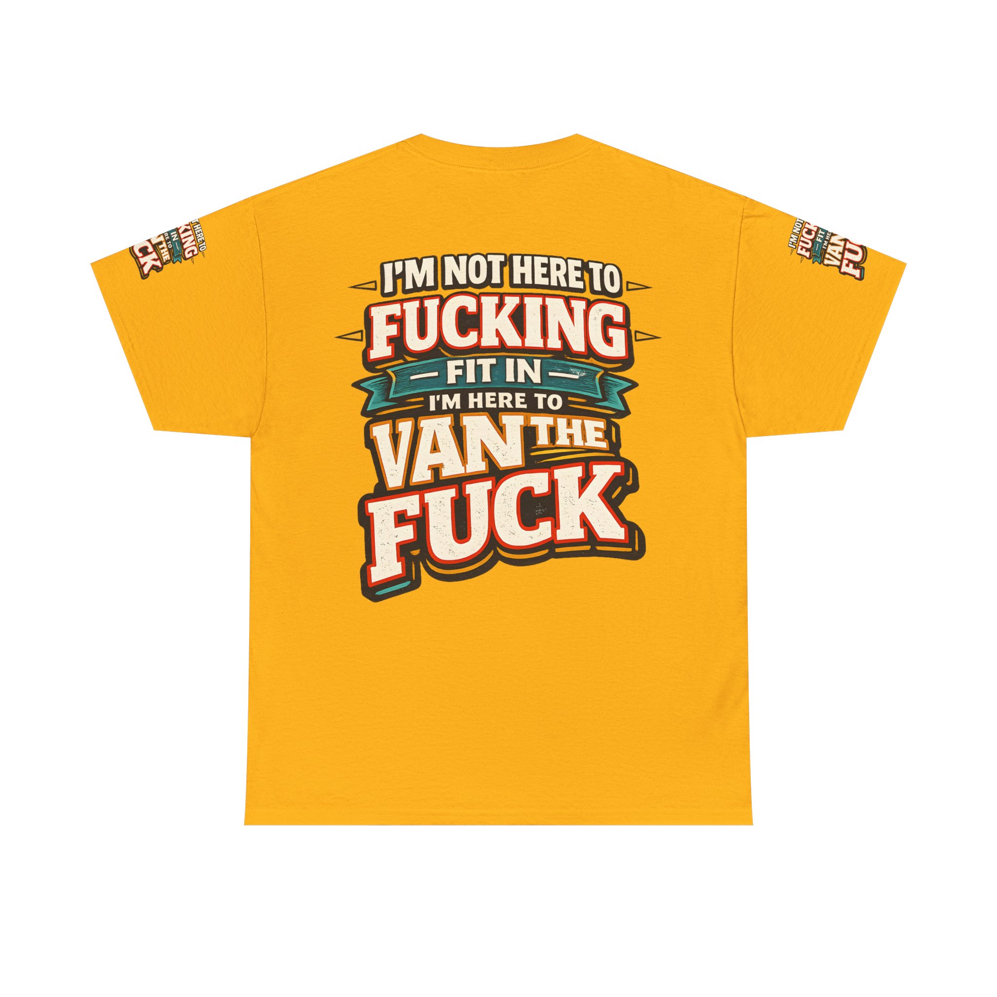 Unisex Heavy Cotton Tee — "I´m Not Here To Fucking Fit In" Design F**K-Line