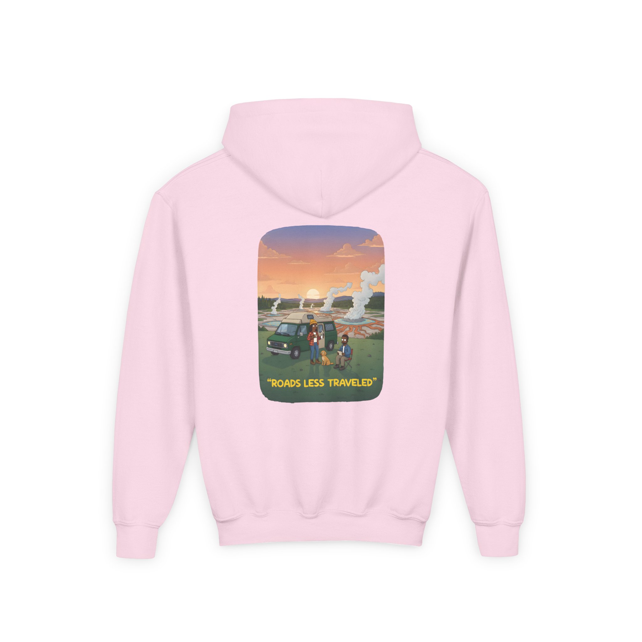 Youth Hoodie(Gildan) – "Roads Less Traveled" (Design Sitcom-Line)