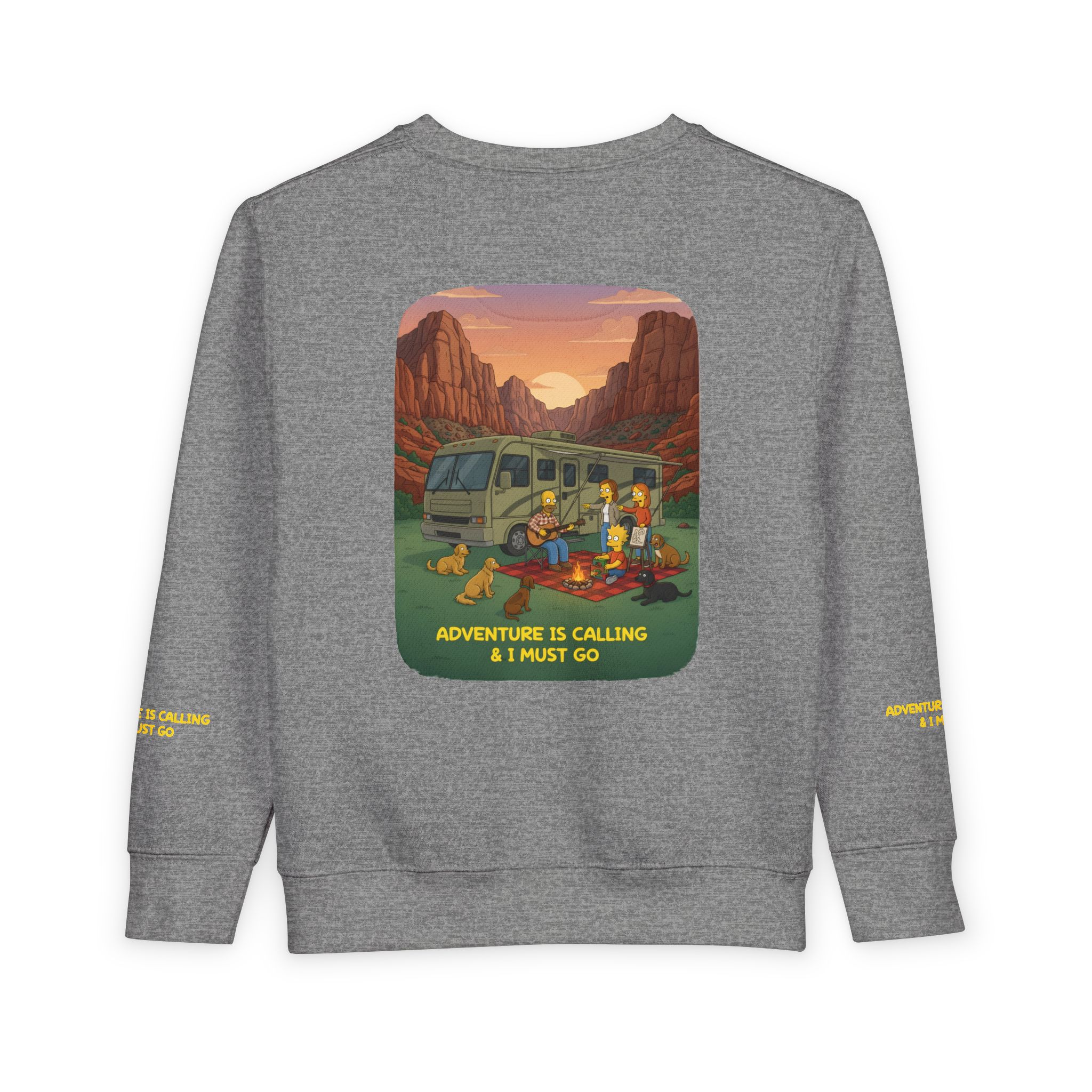 Toddler Sweatshirt - "Adventure Is Calling-I Must Go" (Design Sitcom-Line)