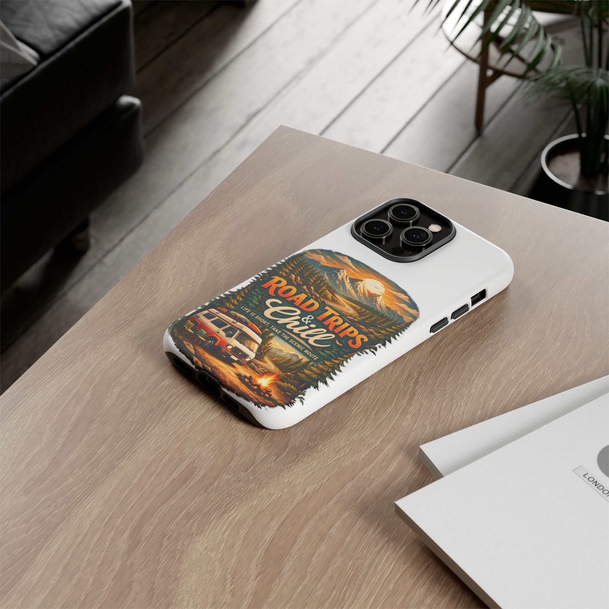 Phone Case — "Road Trips and Chill" (Design Scenic-Line)