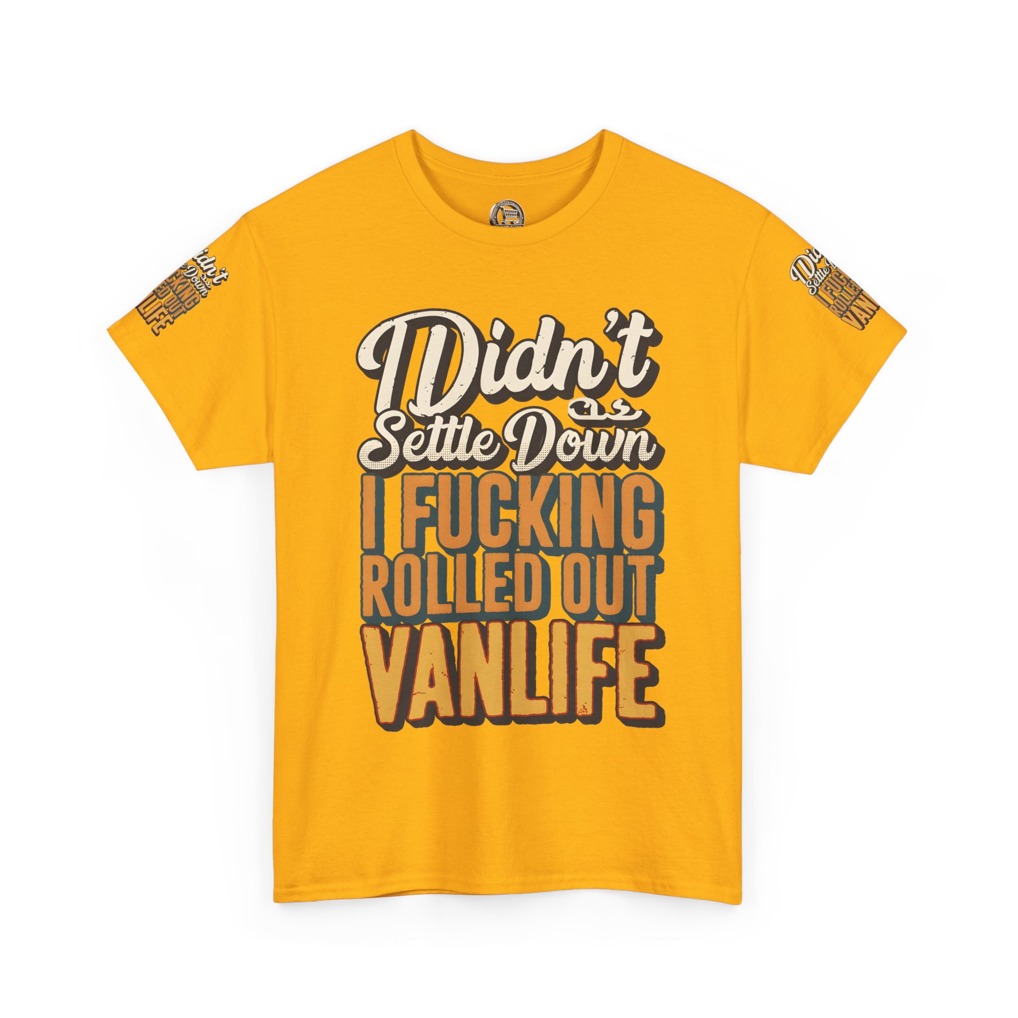 11104546957675035681_2048.jpeg Unisex Heavy Cotton Tee — "Dind´t Settle Down" Design F**K-Line