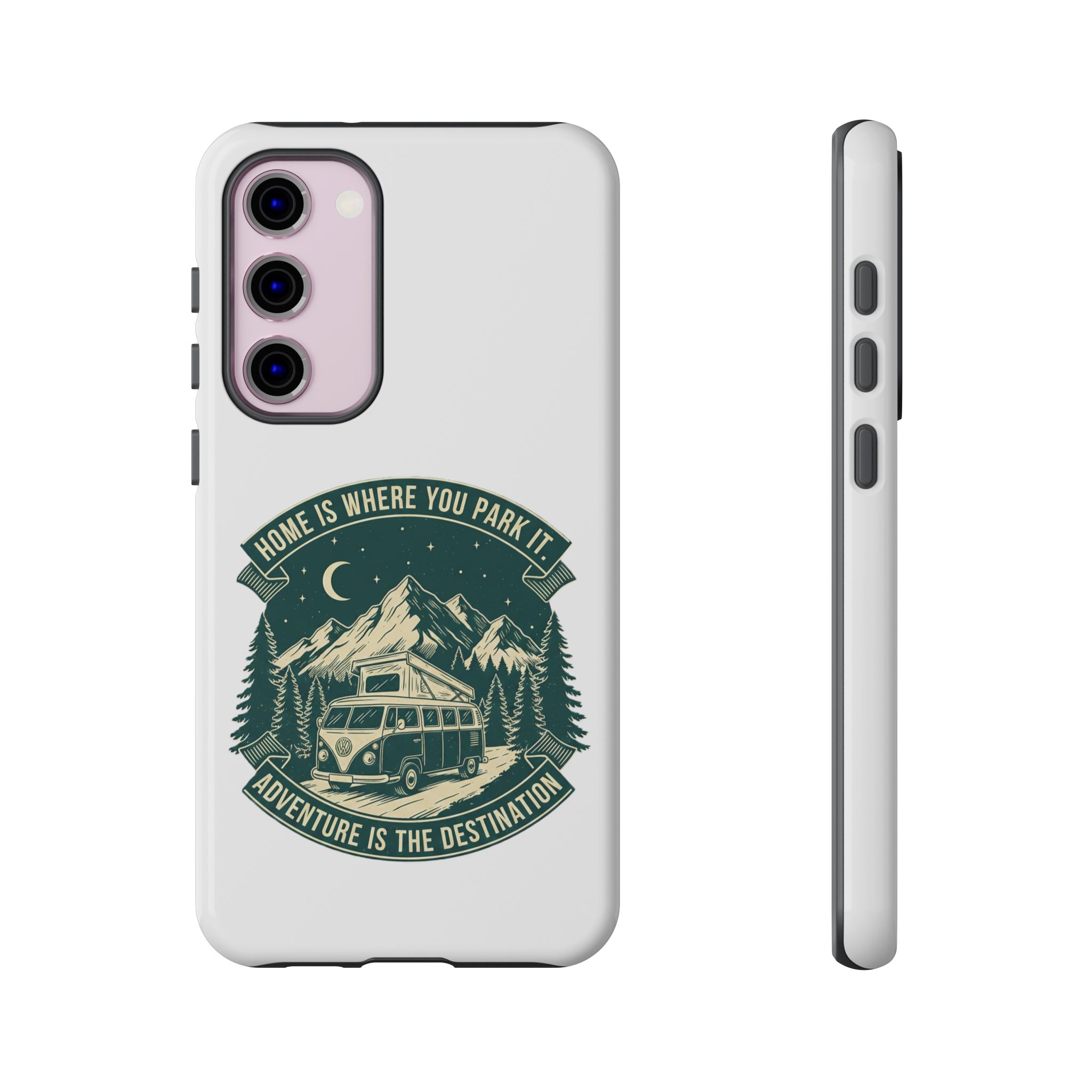 Phone Case — "Home Is Where You Park It-Adventure is the destination" Camper Van Design