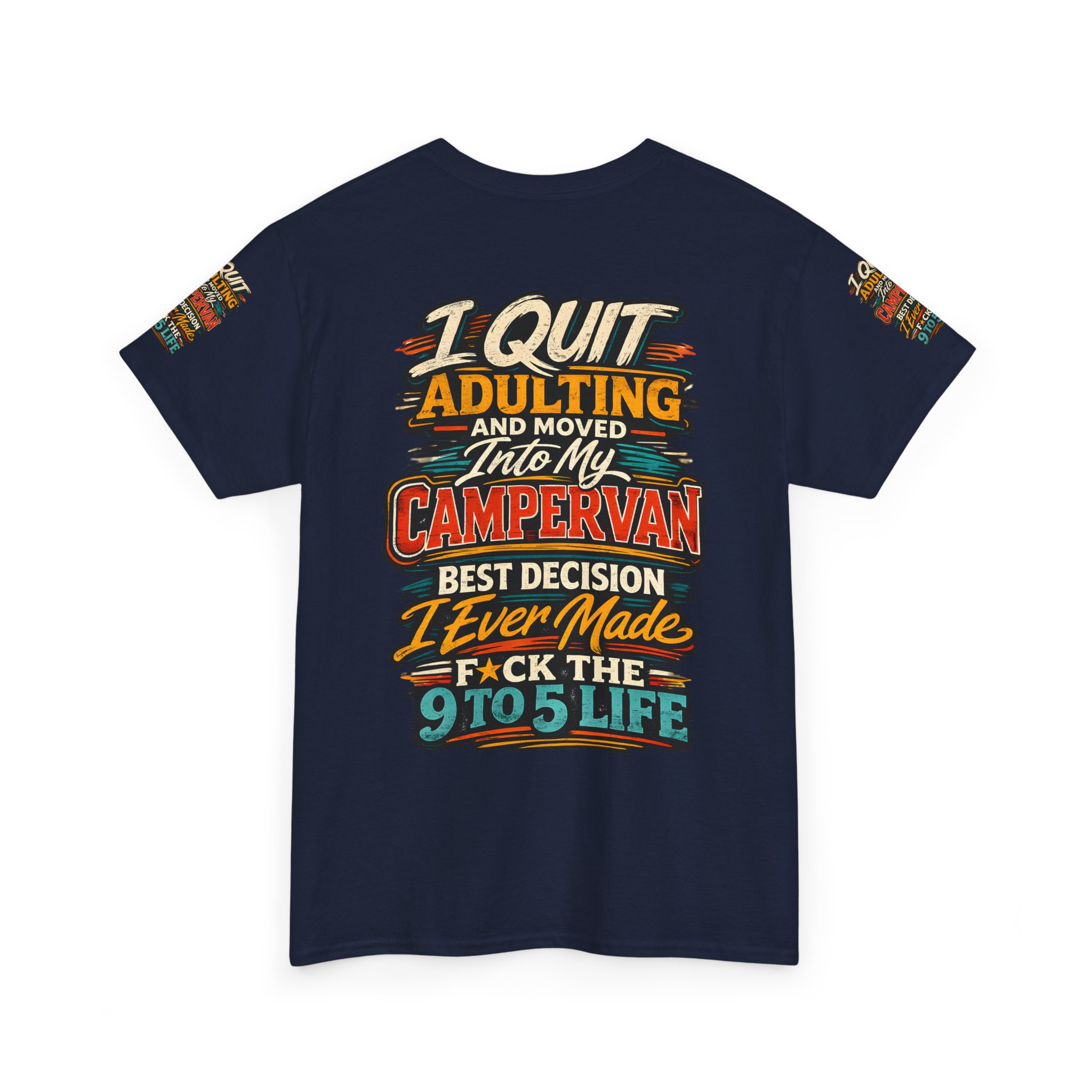 Unisex Heavy Cotton Tee — "I Quit Adulting" Design F**K-Line