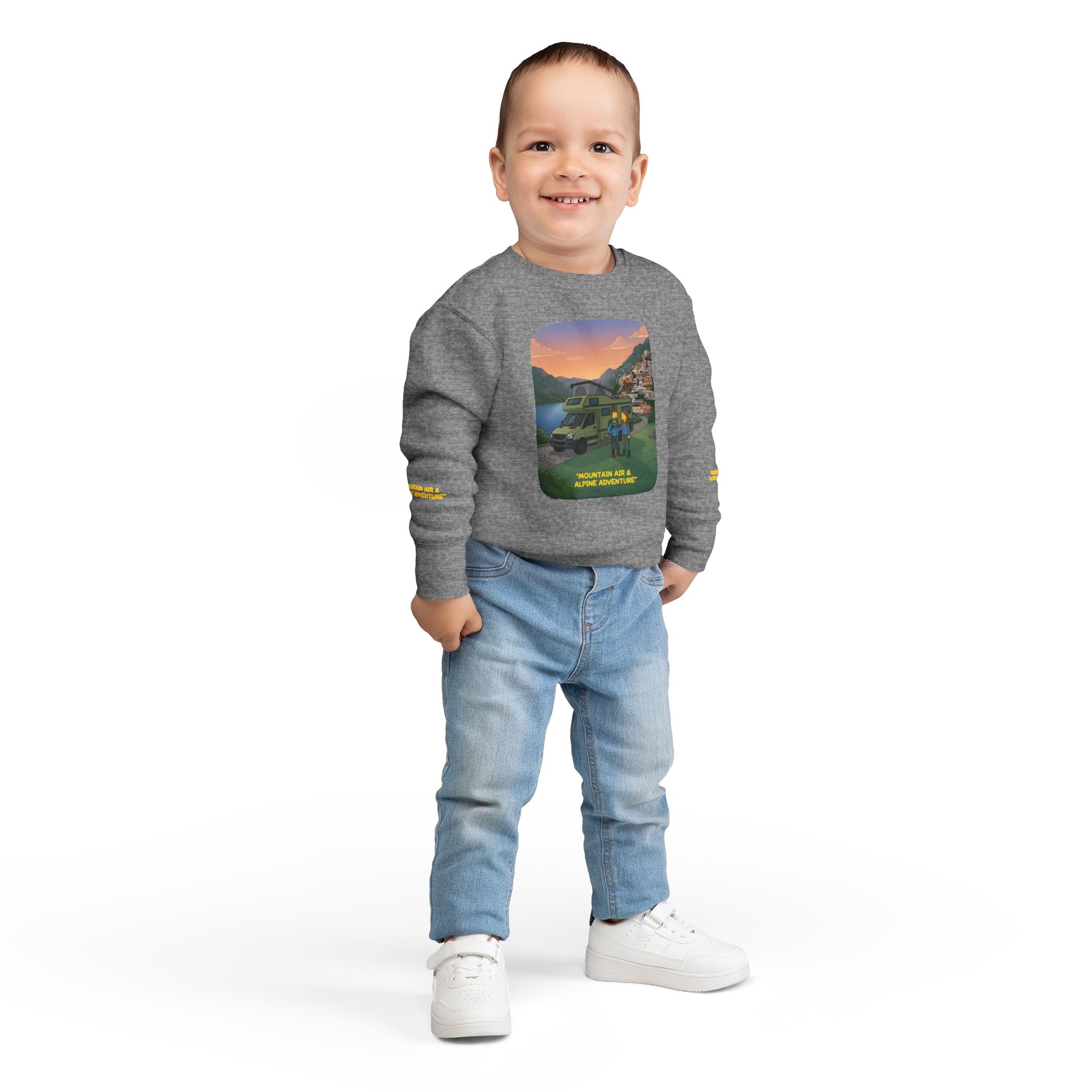 Toddler Sweatshirt - "Mountain Air And Alpine Adventure" (Design Sitcom-Line)