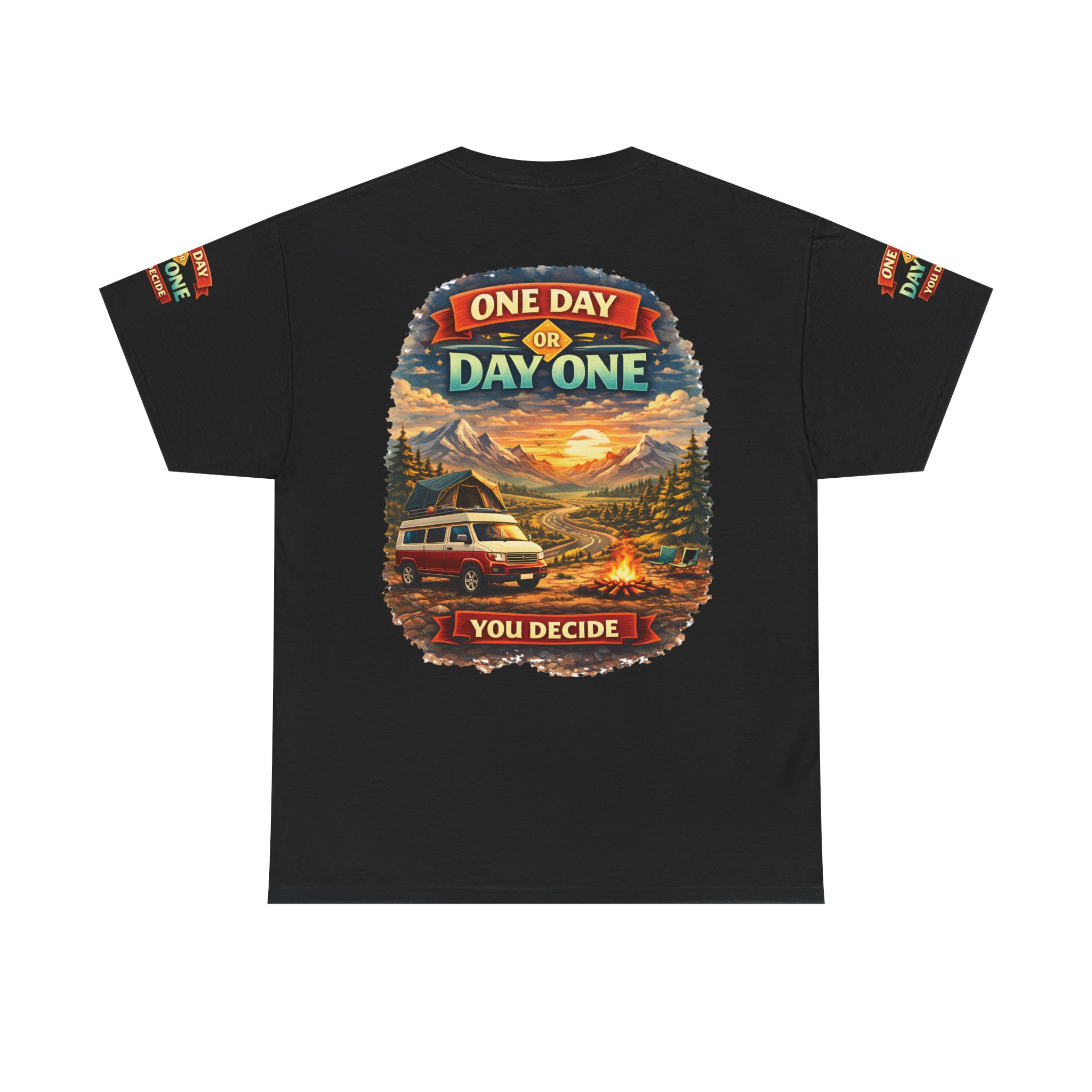 11142237856718588678_2048.jpeg Unisex Heavy Cotton Tee — "One Day Or Day One" Design Scenic-Line