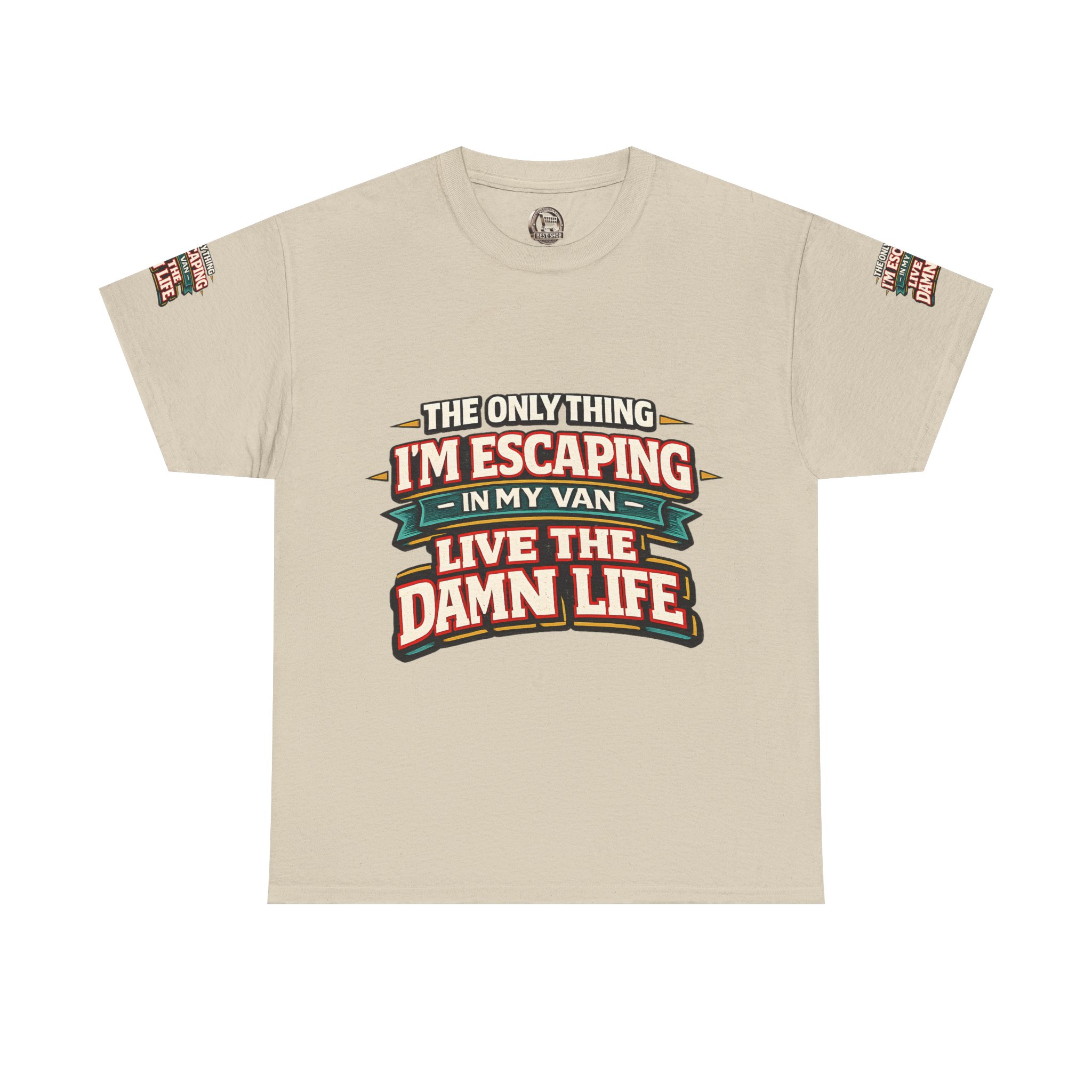 Unisex Heavy Cotton Tee — "The Only Thing I´m Escaping" Design F**K-Line