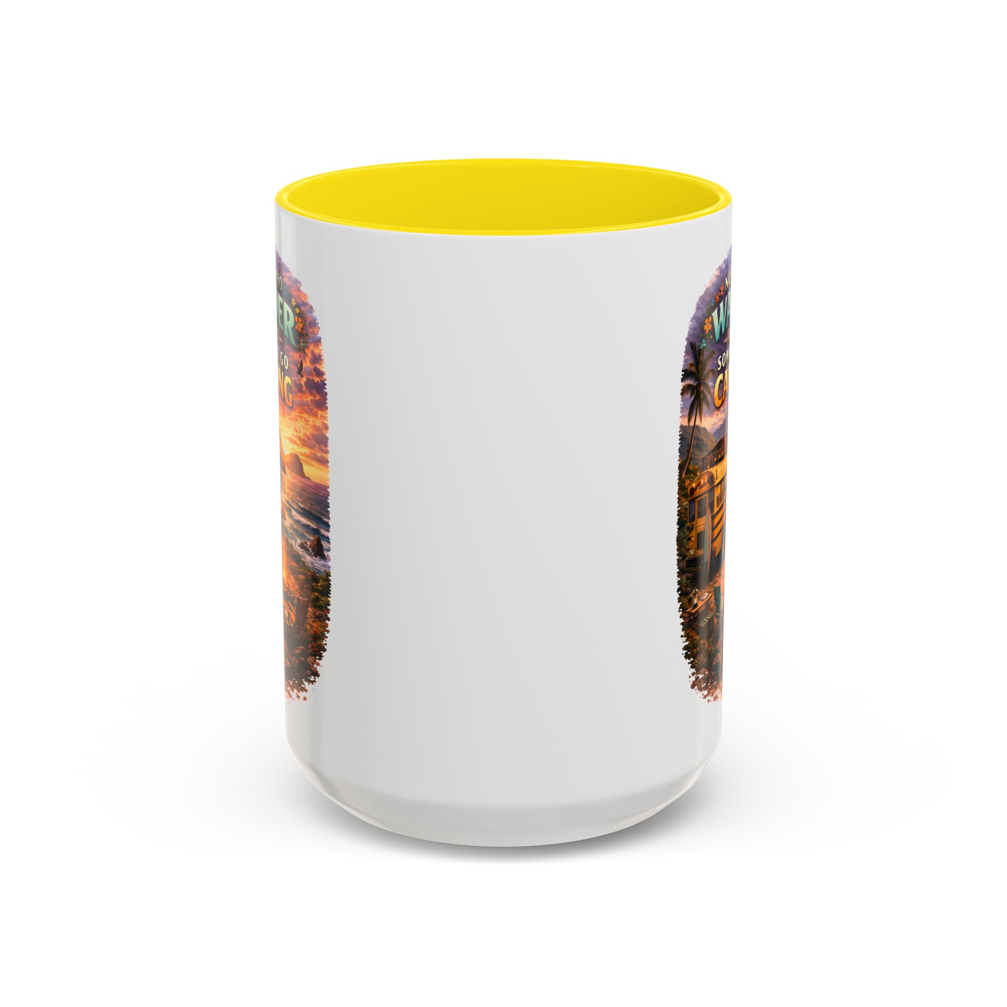 Accent Coffee Mug (11, 15oz) — "Not All Who Wander Are Lost" Design Scenic-Line