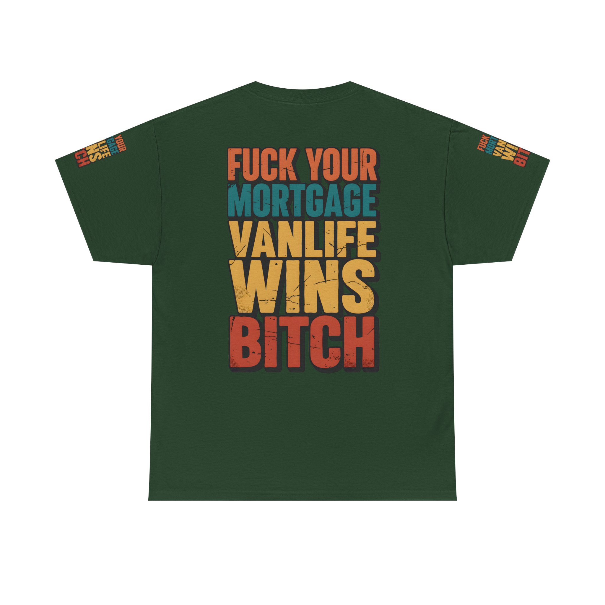 Unisex Heavy Cotton Tee — "Fuck Your Mortgage" Design F**K-Line
