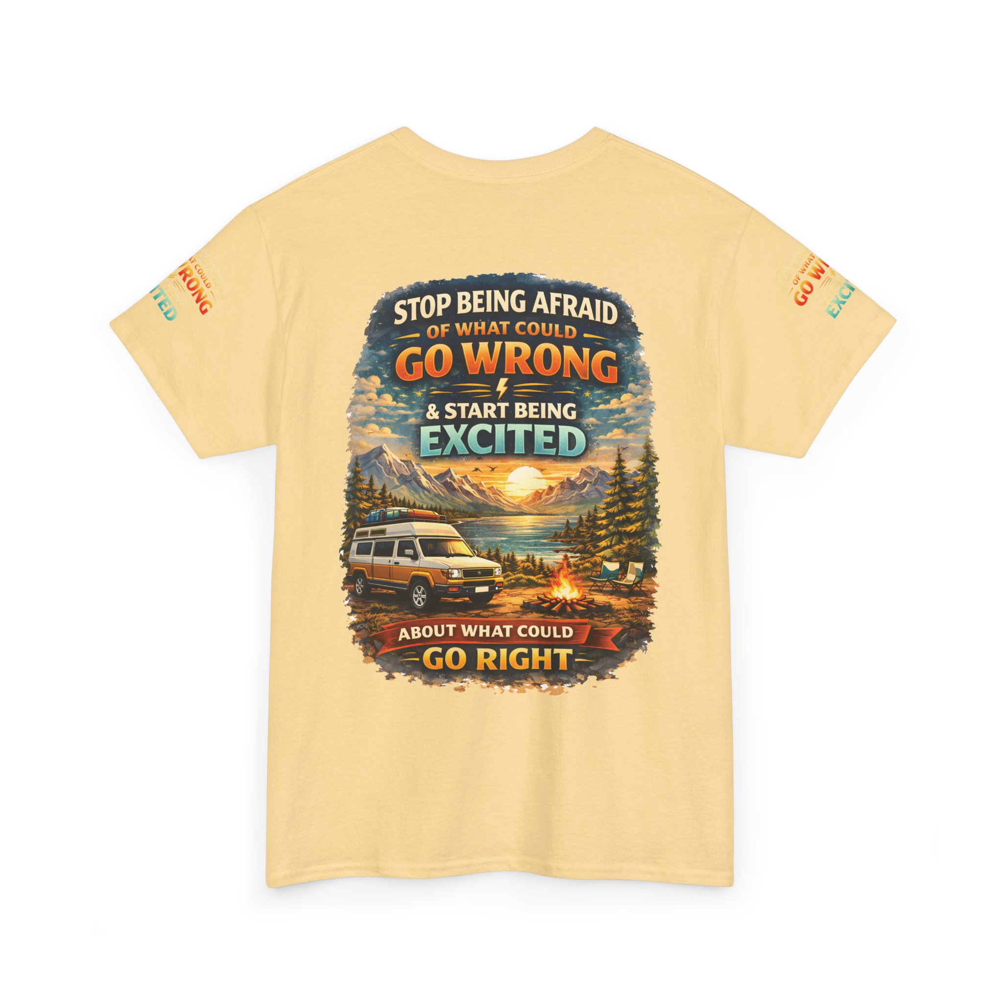 11172941172191925338_2048.jpeg Unisex Heavy Cotton Tee — "Stop Being Afraid Of What Could Go Wrong" Design Scenic-Line