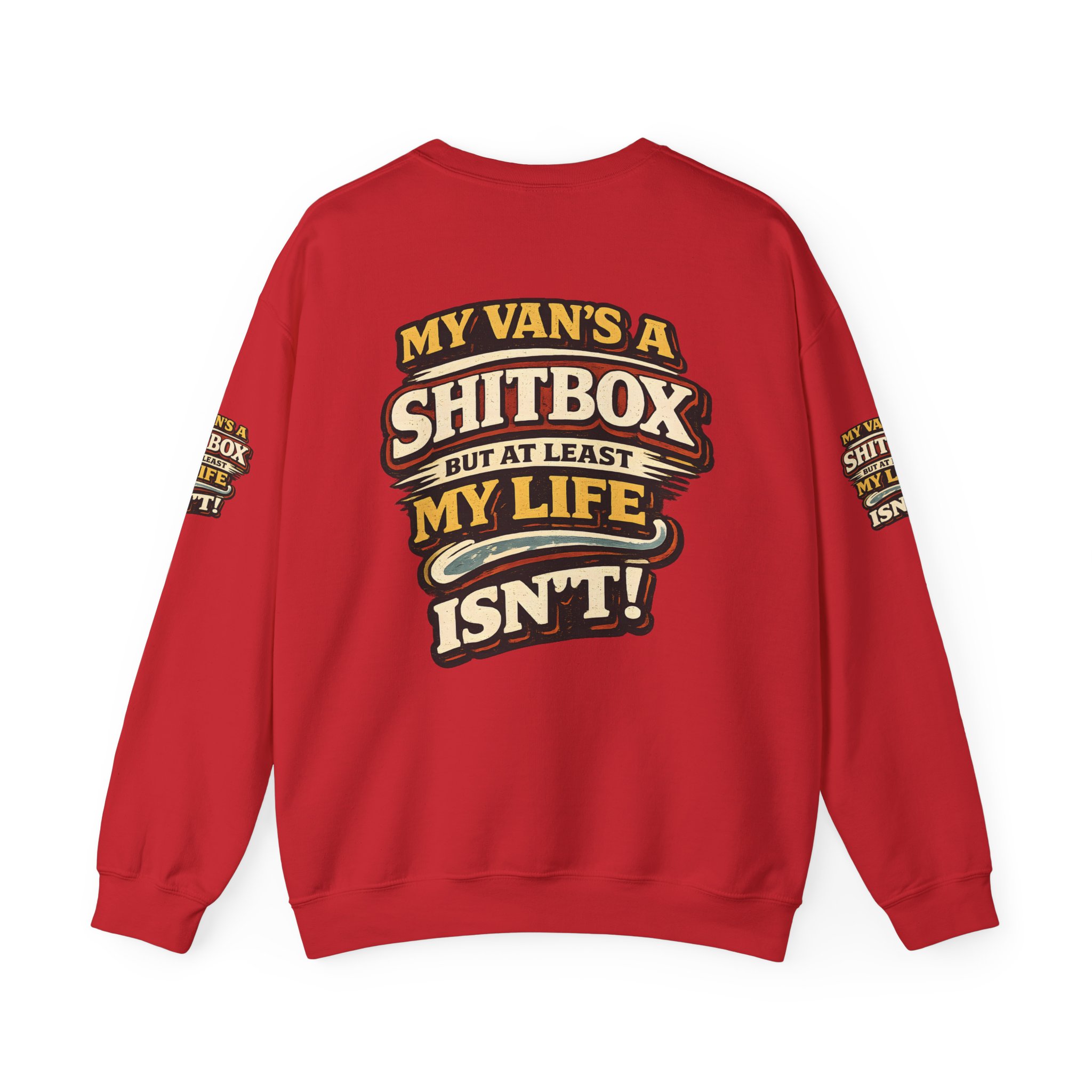 11175566204360712605_2048.jpeg Unisex Heavy Blend™ Crewneck Sweatshirt — "My Van`s A Shitbox" Design F**K-Line