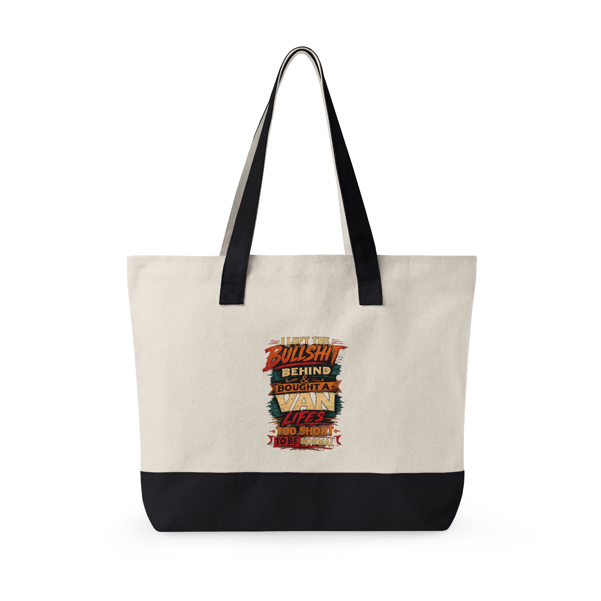 Zippered Canvas Tote — "I Left The Bullshit" (Design F**K-Line)