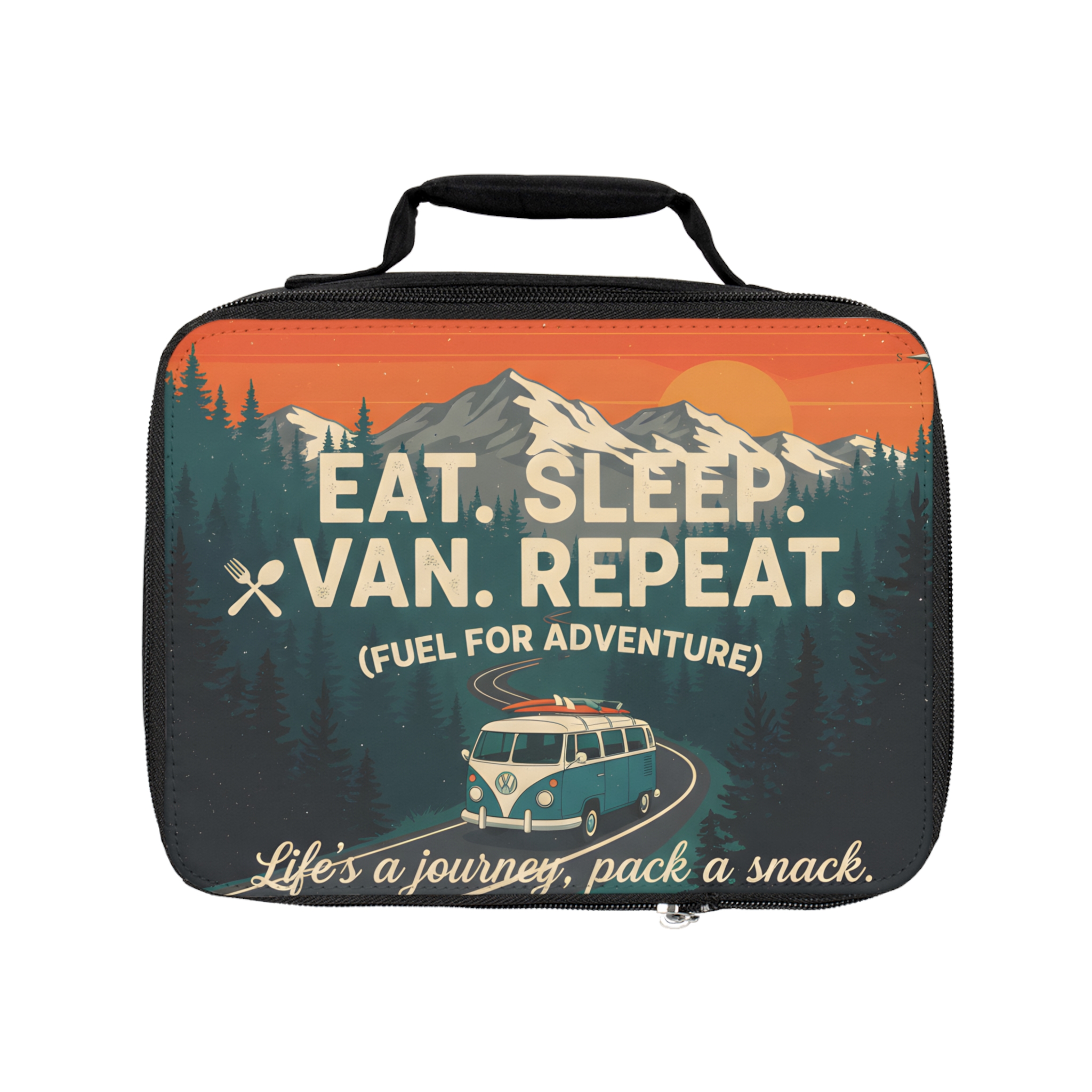 Adventure Lunch Bag — "Eat. Sleep. Van. Repeat." Adventure Insulated Lunchbox