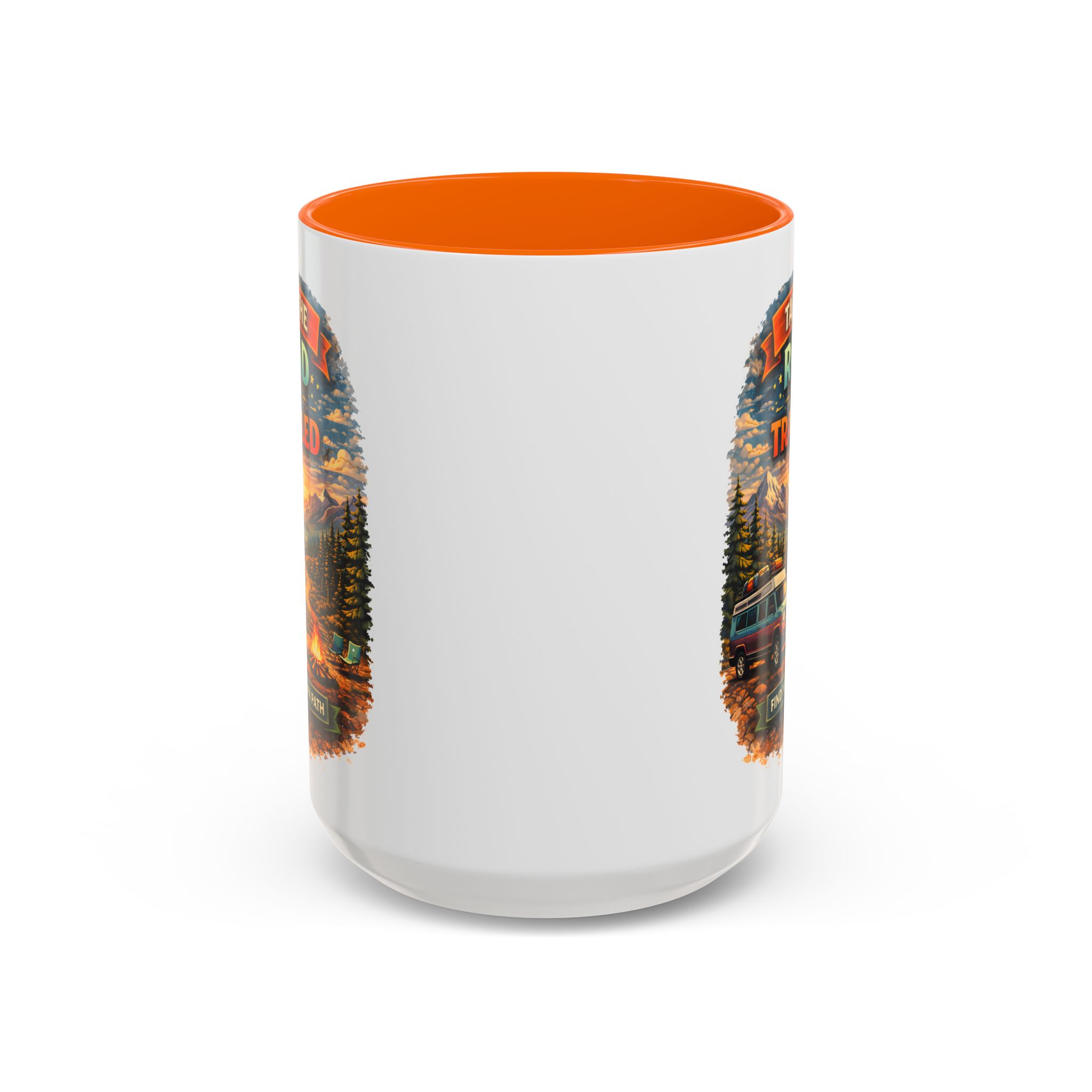 11197636339830860365_2048.jpeg Accent Coffee Mug (11, 15oz) — "Take The Road Less Traveled" Design Scenic-Line