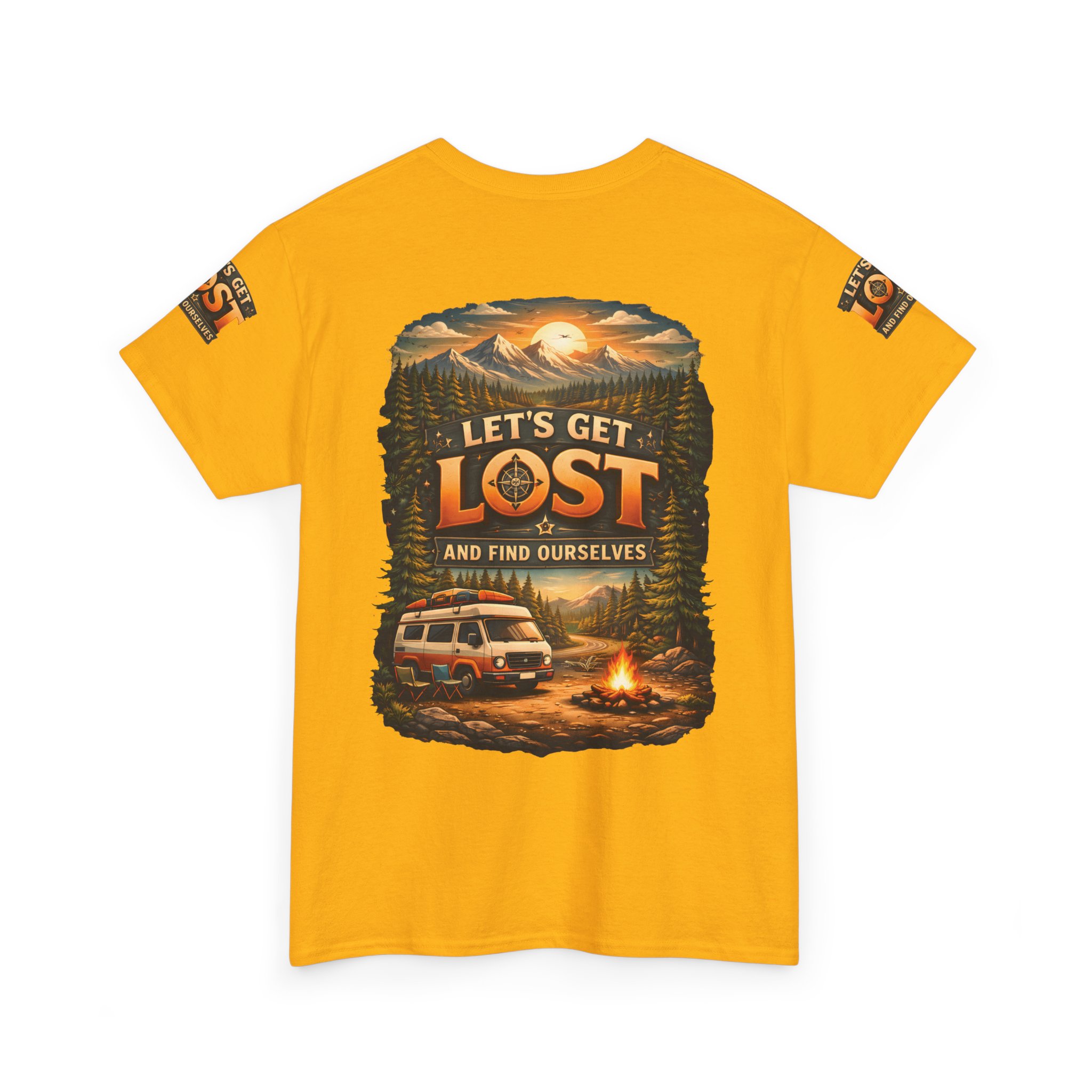 Unisex Heavy Cotton Tee — "Let´s Get Lost And Found Ourselfs" Design Scenic-Line