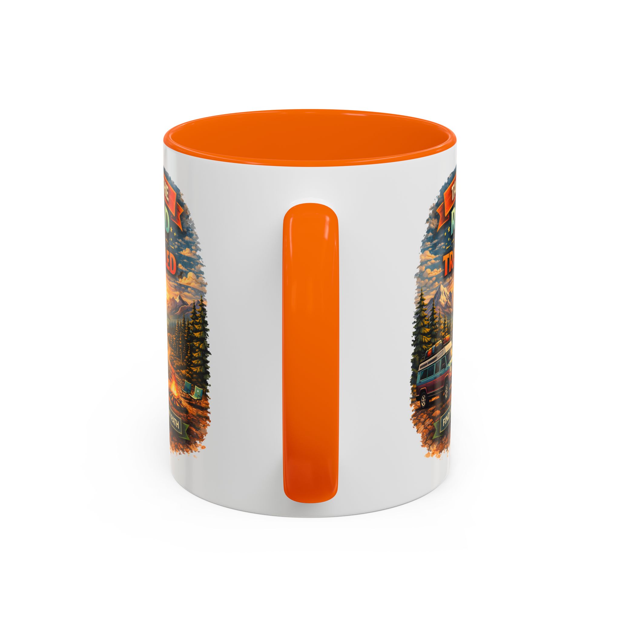 11208695471395647233_2048.jpeg Accent Coffee Mug (11, 15oz) — "Take The Road Less Traveled" Design Scenic-Line