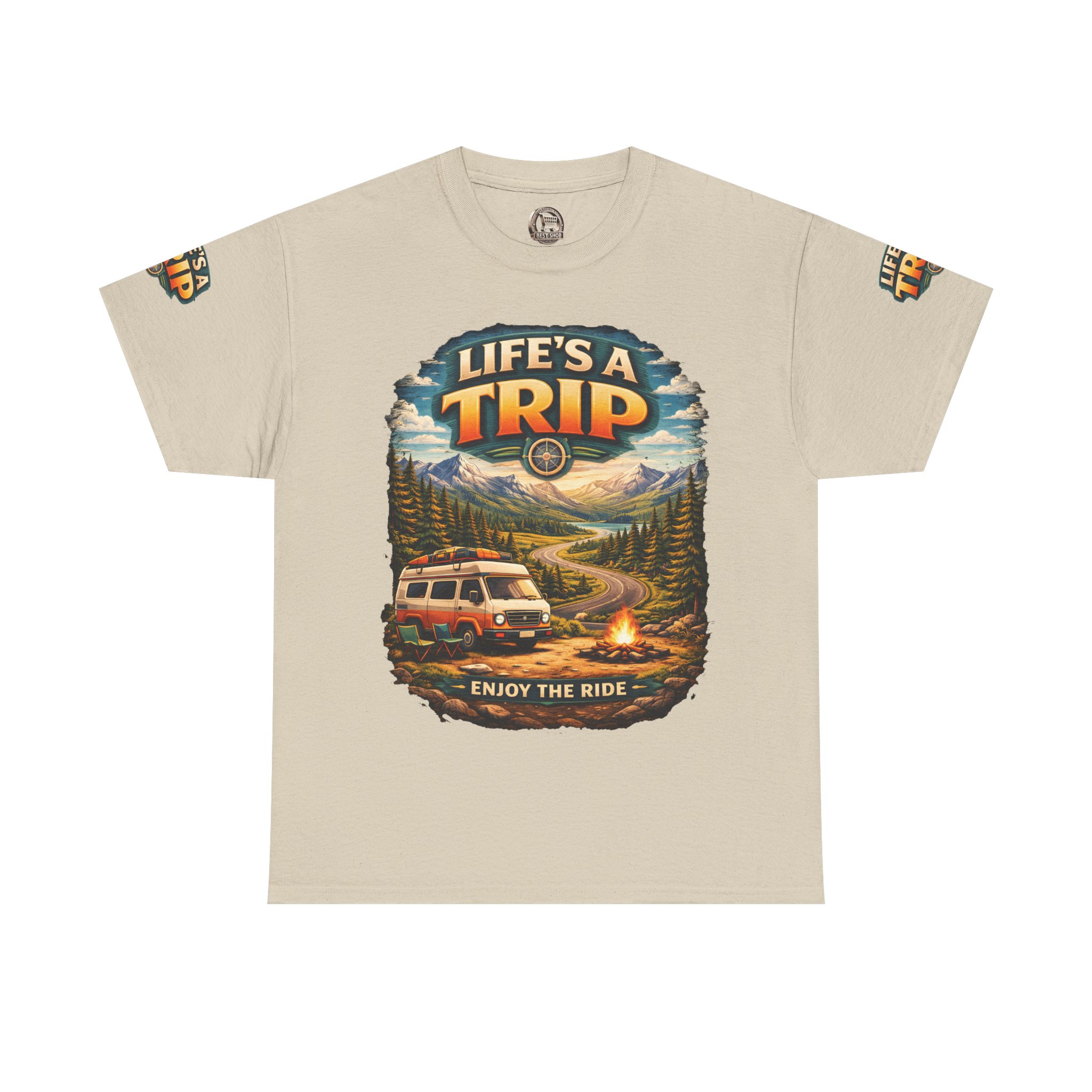 11216049237559412856_2048.jpeg Unisex Heavy Cotton Tee — "Live´s A Trip-Enjoy The Ride" Design Scenic-Line