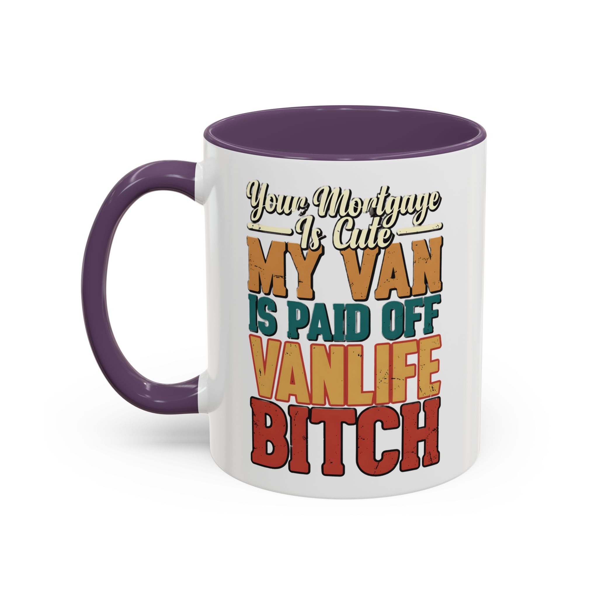 Accent Coffee Mug (11, 15oz) — "Your Mortgage Is Cute" Design F**K-Line