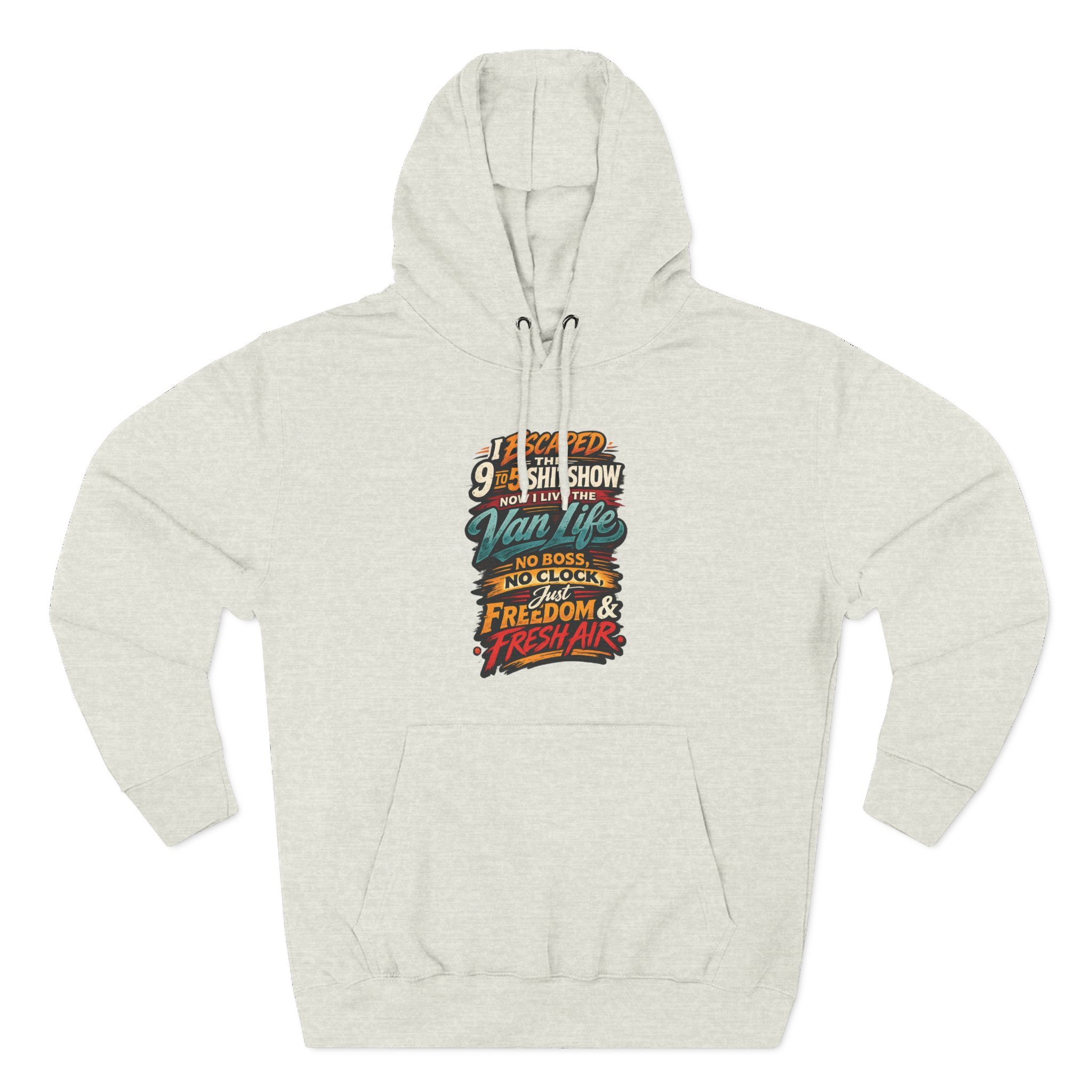 11251162908077063878_2048.jpeg Three-Panel Fleece Hoodie - "I Escaped The 9 To 5" Design F**K-Line