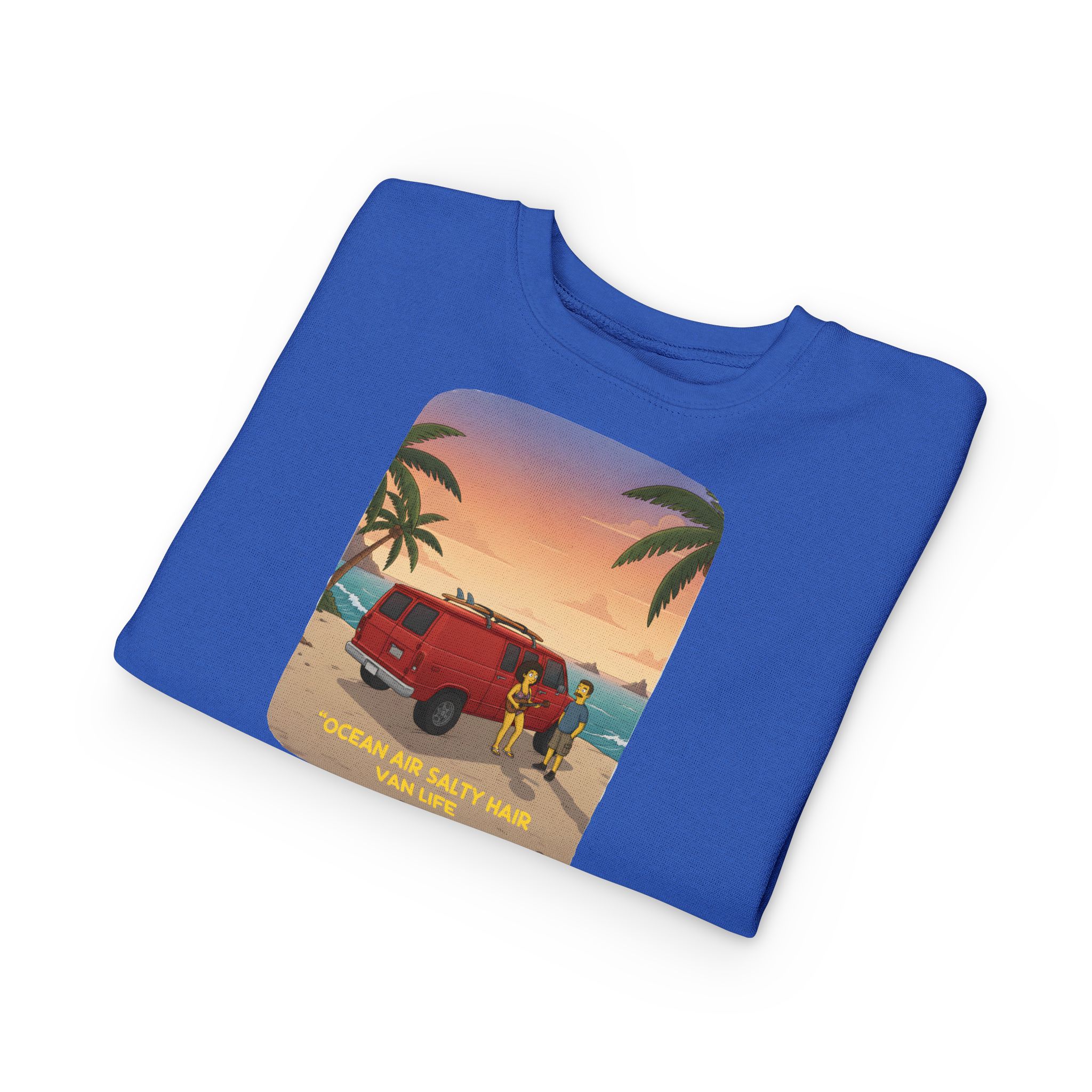 Toddler Sweatshirt - "Ocean Air Salty Hair Van Life" (Design Sitcom-Line)