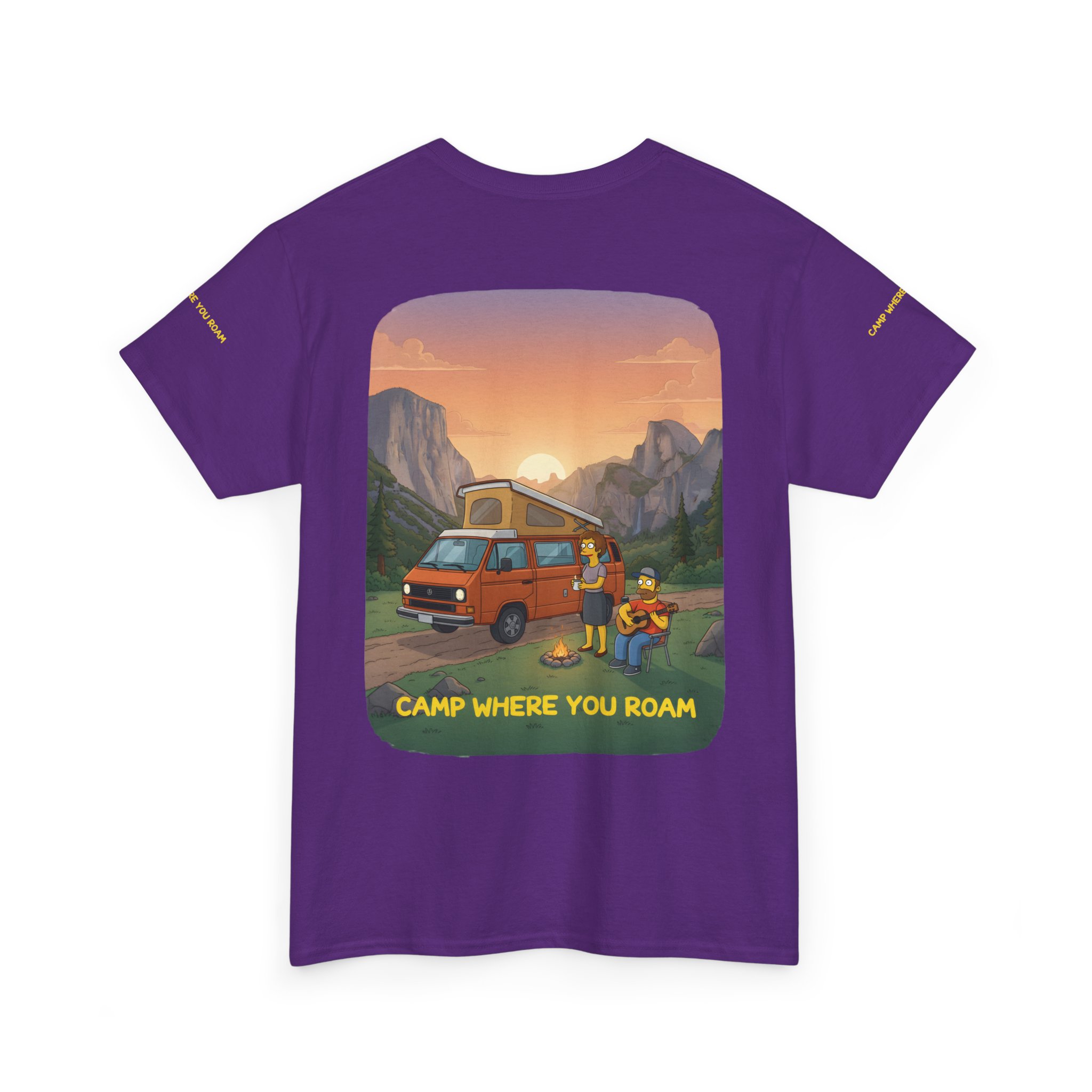 Unisex Heavy Cotton Tee — "Camp Where You Roam" Design Sitcom-Line