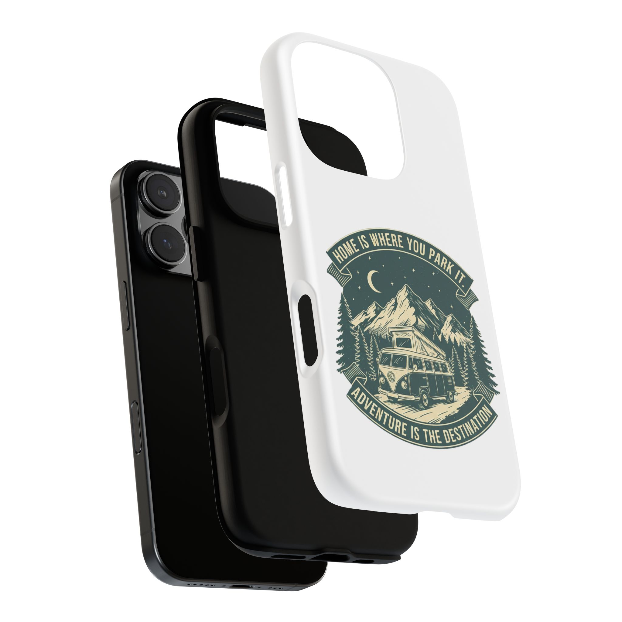 Phone Case — "Home Is Where You Park It-Adventure is the destination" Camper Van Design