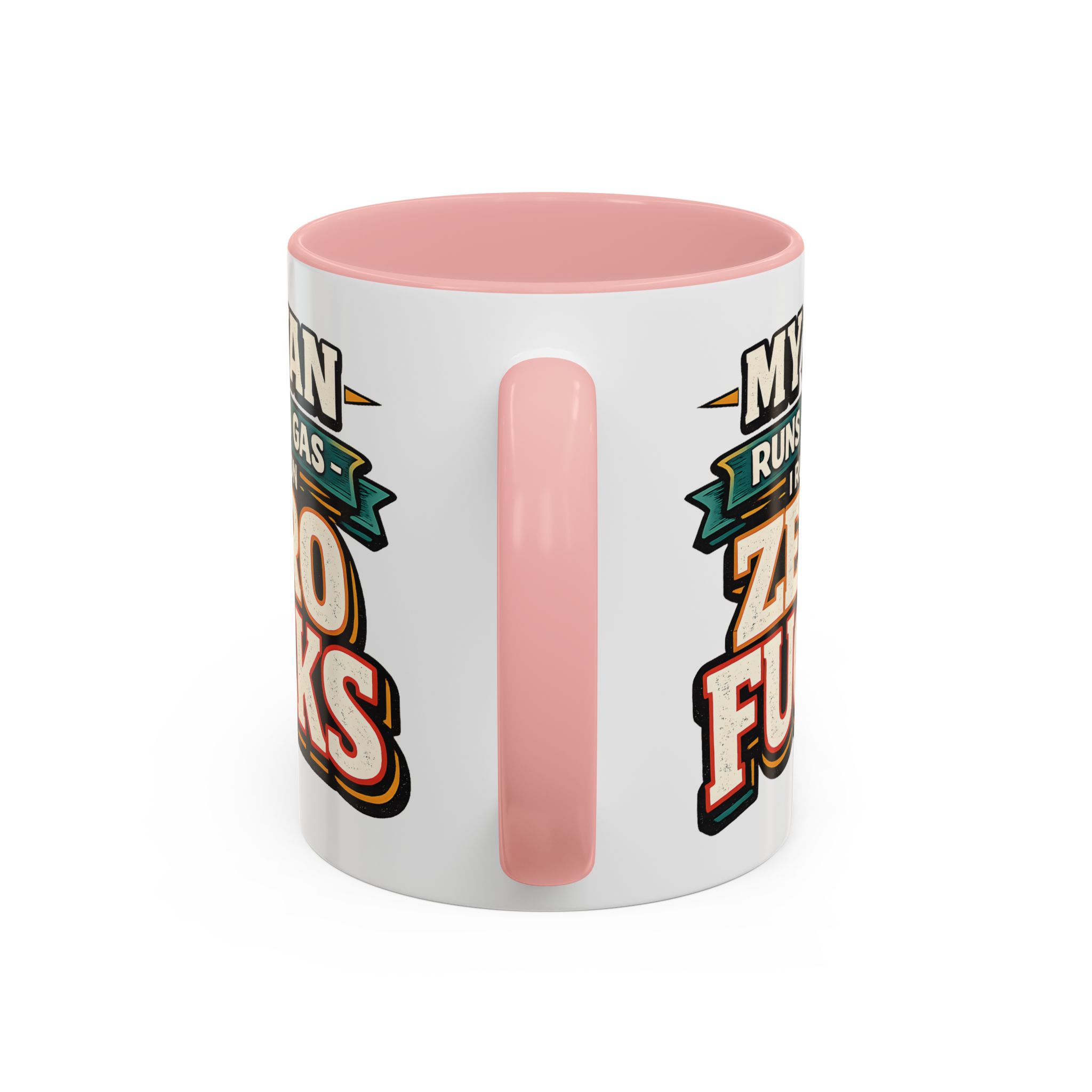 Accent Coffee Mug (11, 15oz) — "My Van Runs On Gas" Design F**K-Line