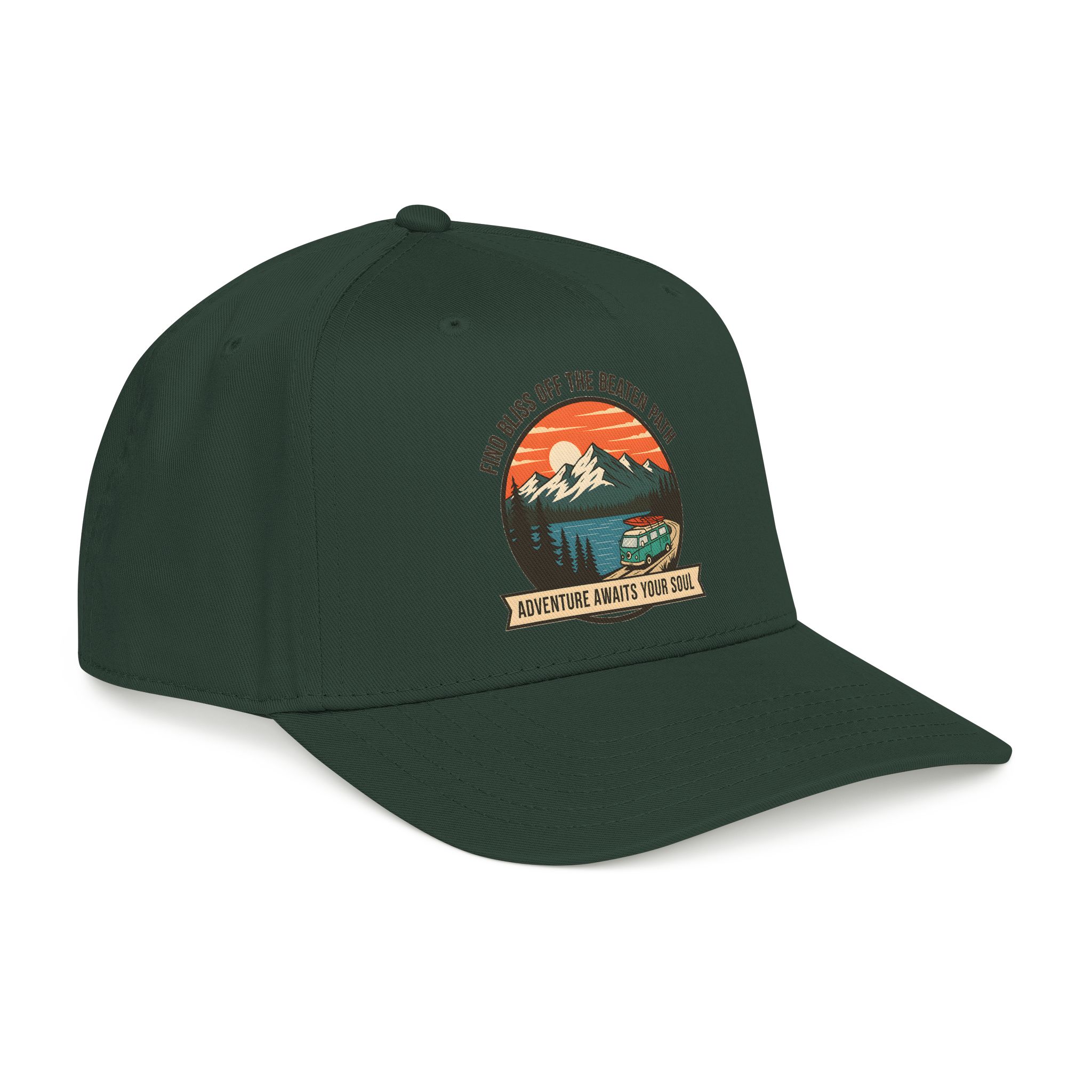 11274544643246059916_2048.jpeg Baseball Cap — "Find Bliss of the beaten patch-Adventure Awaits Your Soul" Vintage Mountain Camp Camper Design