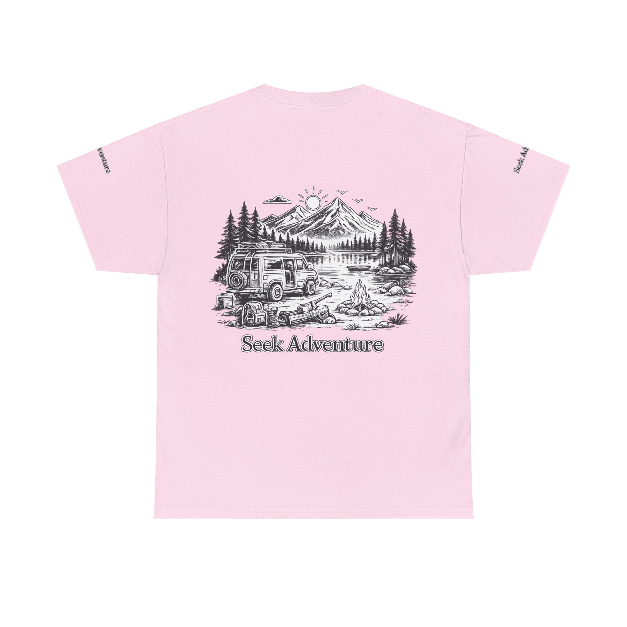 11291375344250160783_2048.jpeg Unisex Heavy Cotton Tee — "Seek Adventure" Design Minimal-Line