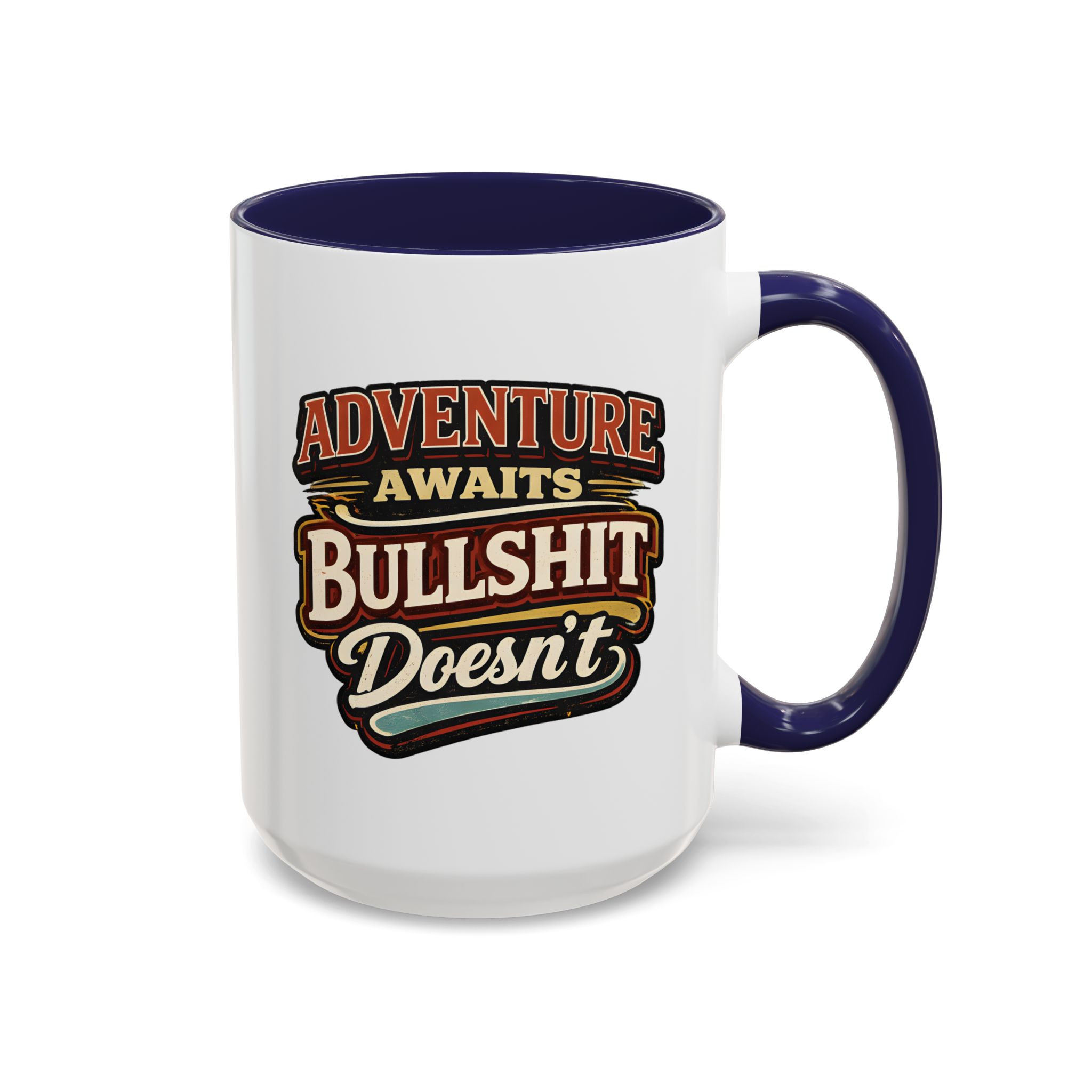 Accent Coffee Mug (11, 15oz) — "Adventure Awaits" Design F**K-Line