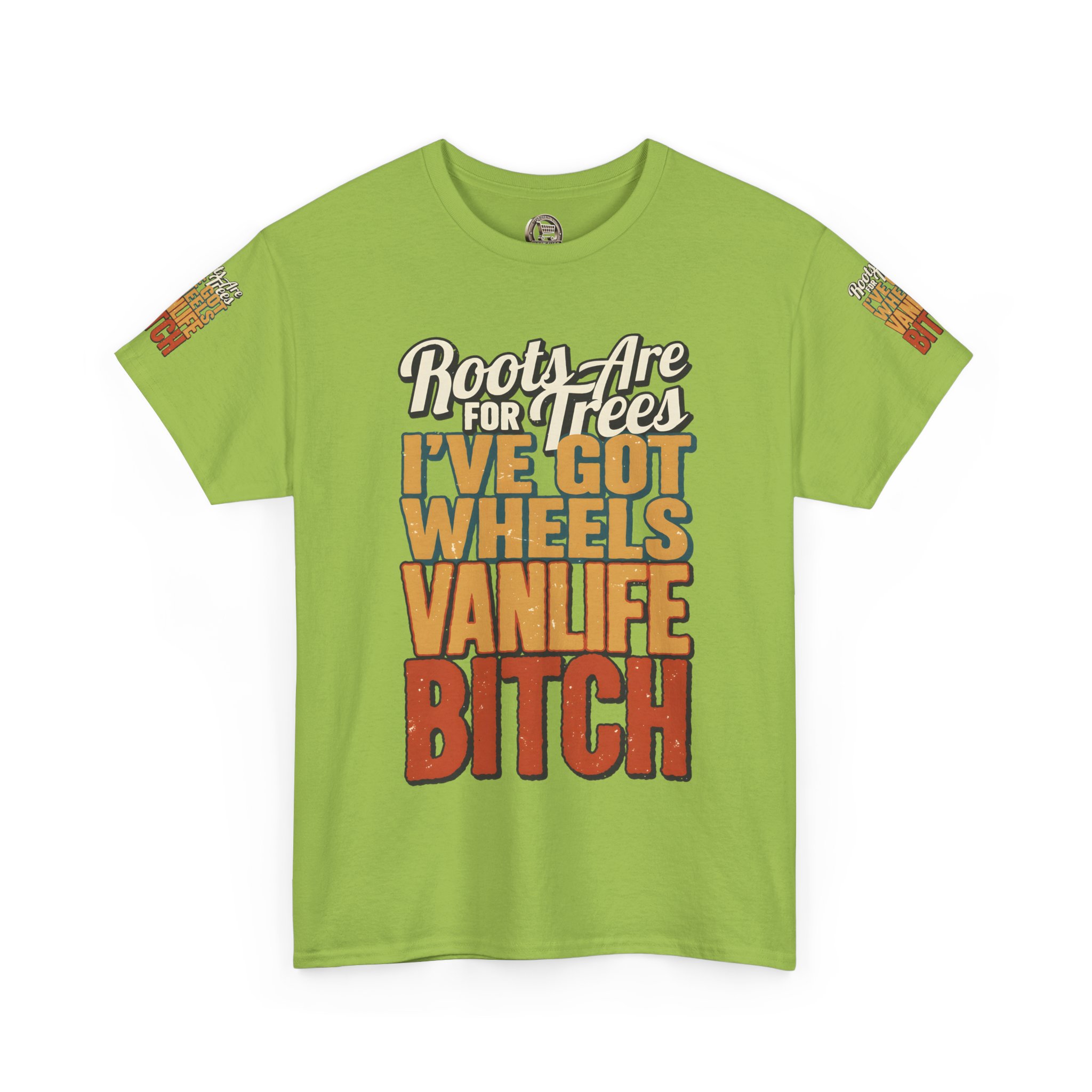 Unisex Heavy Cotton Tee — "Roots Are For Trees" Design F**K-Line