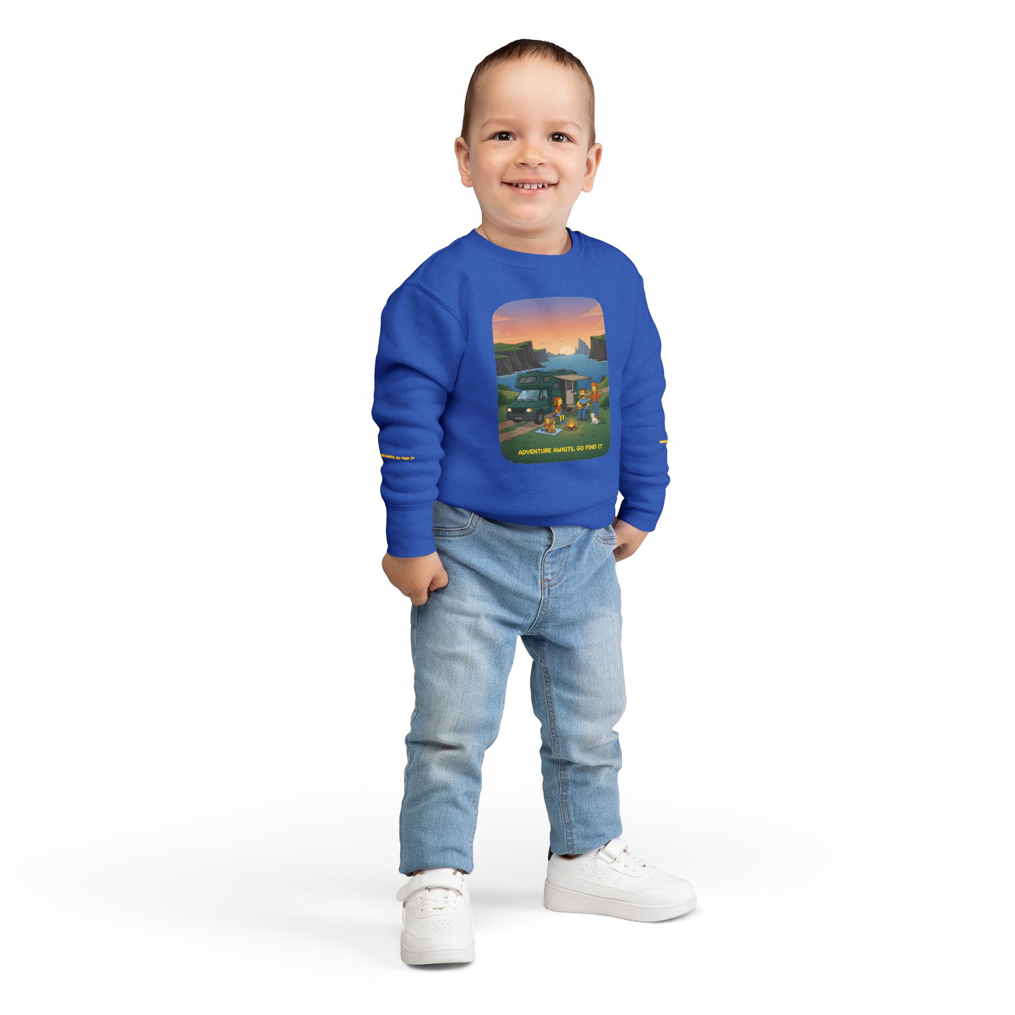 11313624441275344637_2048-1.jpeg Toddler Sweatshirt - "Adventure Awaits-Go Find It" (Design Sitcom-Line)