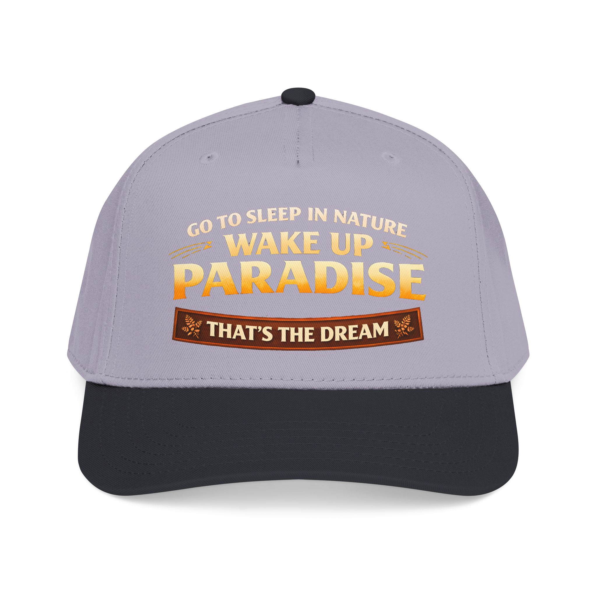 Baseball Cap - "Go sleep Nature-Wake Up Paradise" Design Scenic-Line