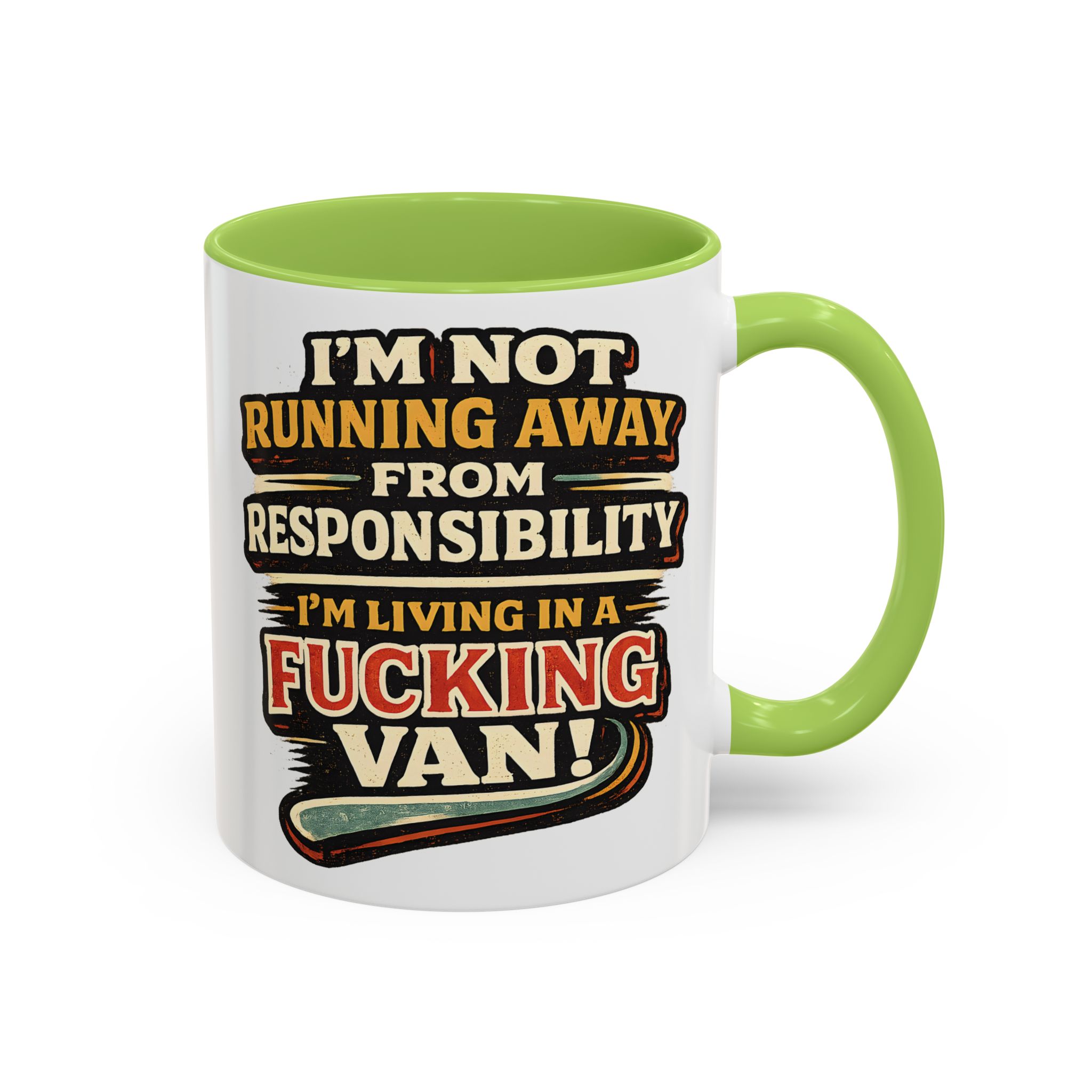 11316963455463542205_2048.jpeg Accent Coffee Mug (11, 15oz) — "I`m Not running Away" Design F**K-Line