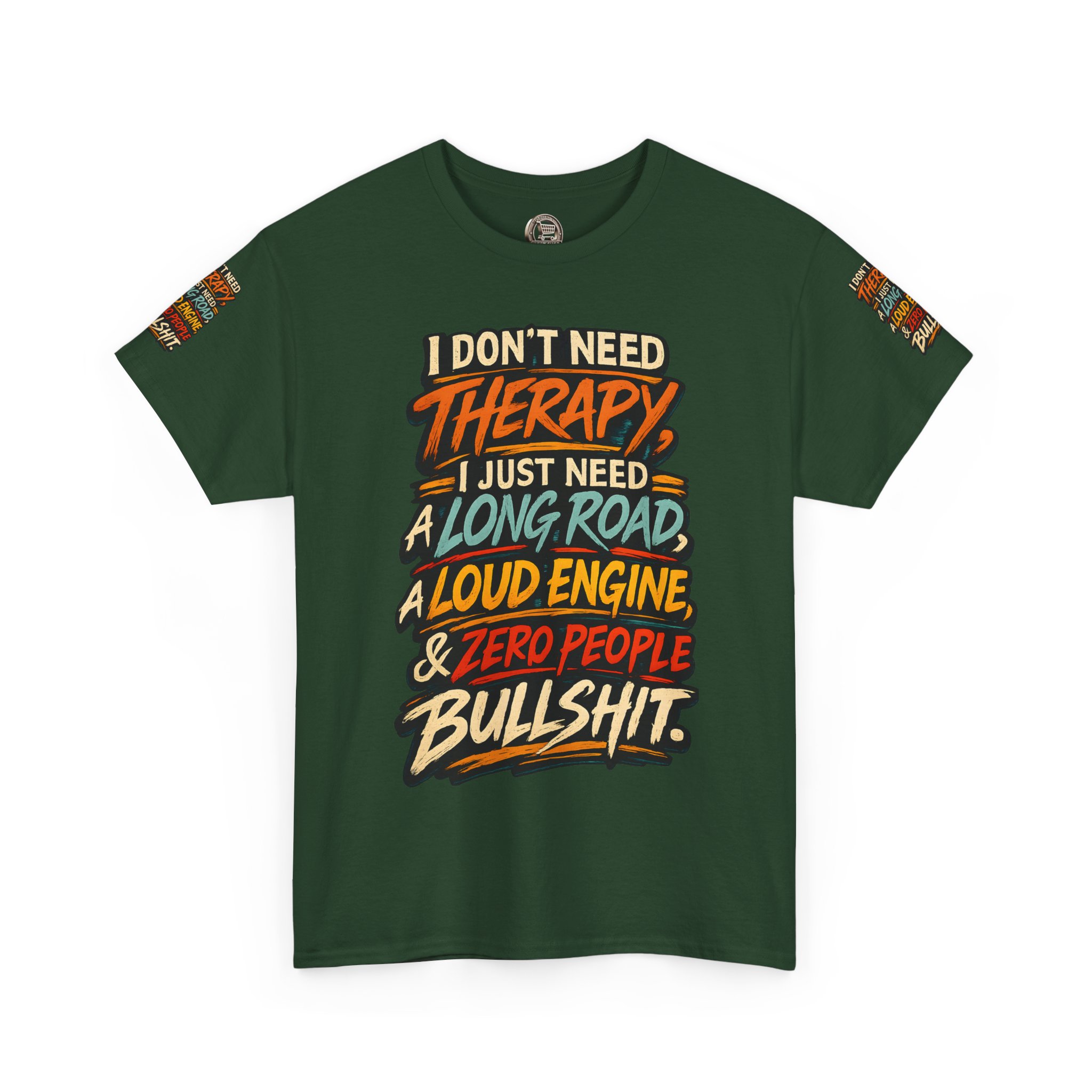 Unisex Heavy Cotton Tee — "I Dont Need Therapy" Design F**K-Line