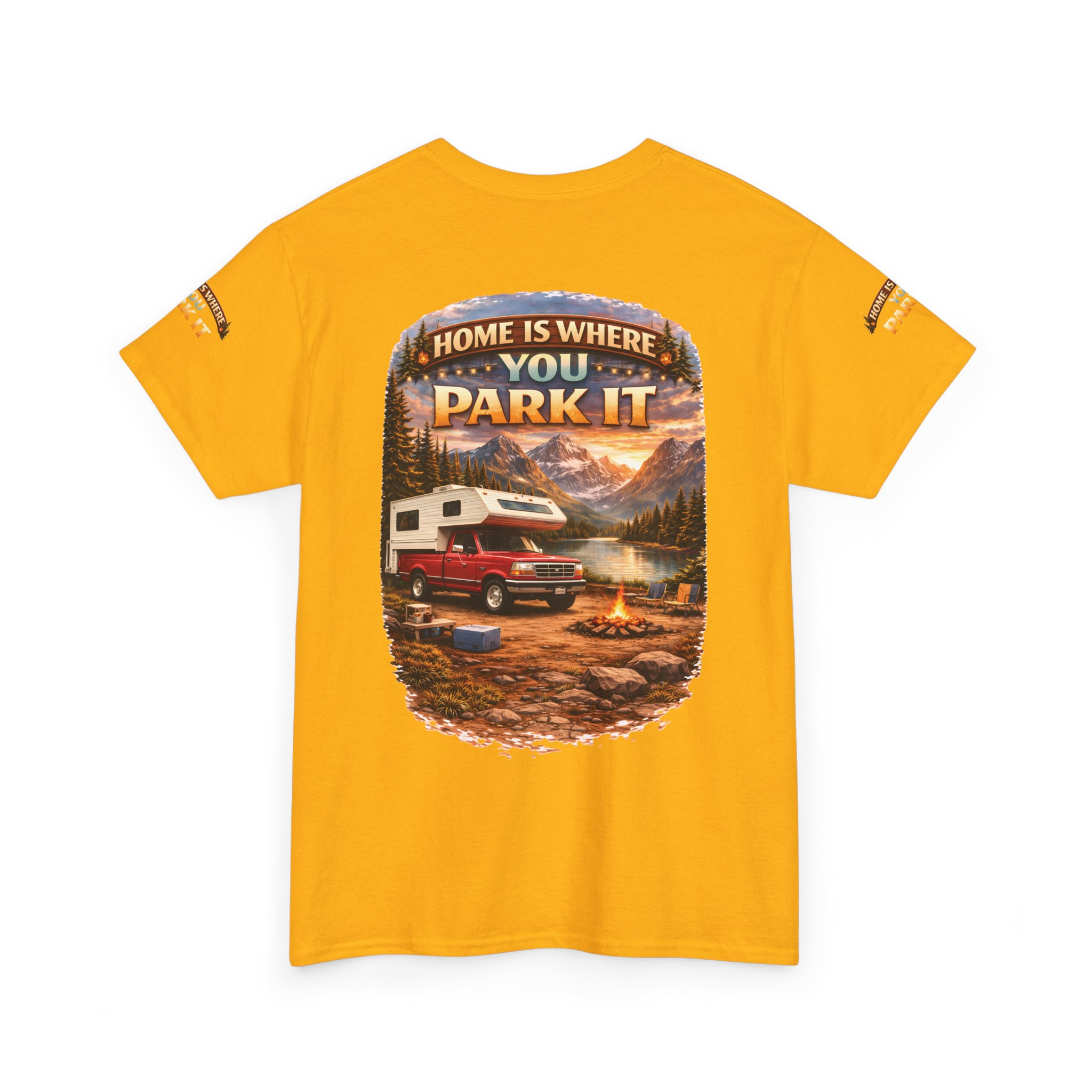11317659976319987301_2048.jpeg Unisex Heavy Cotton Tee — "Home Is Where You Park It" Design Scenic-Line