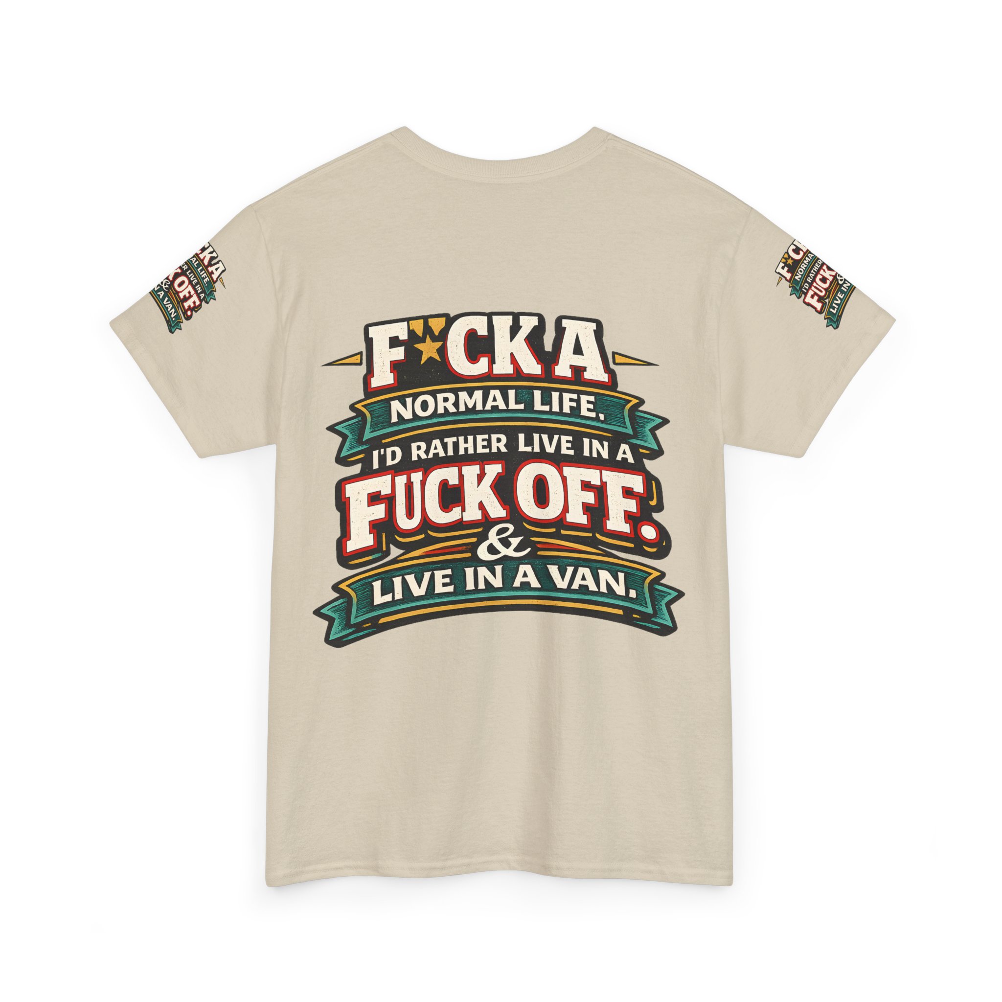 Unisex Heavy Cotton Tee — "Fuck A Normal Life" Design F**K-Line